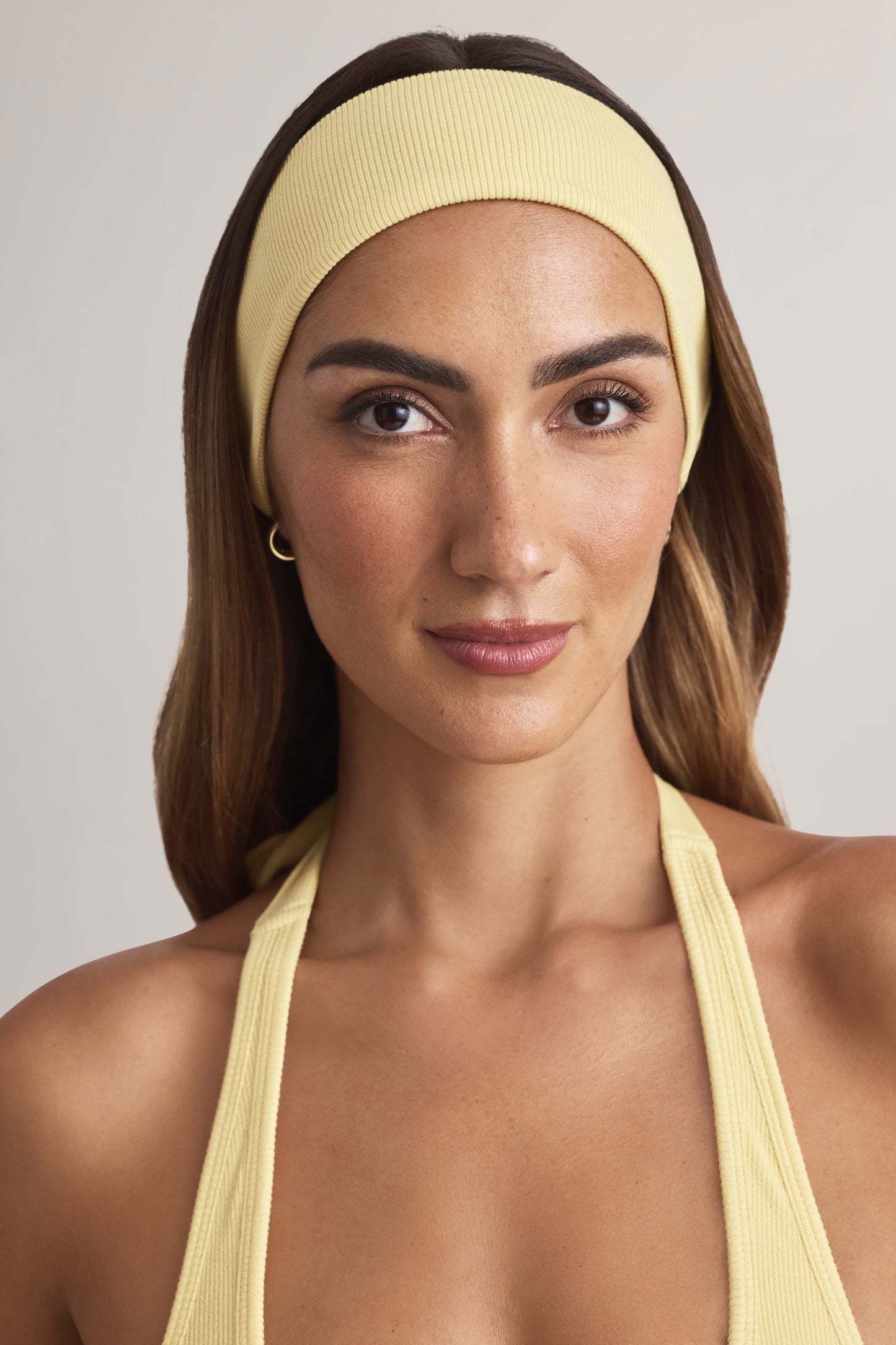 Modal Ribbed Headband in Lemon Sherbet