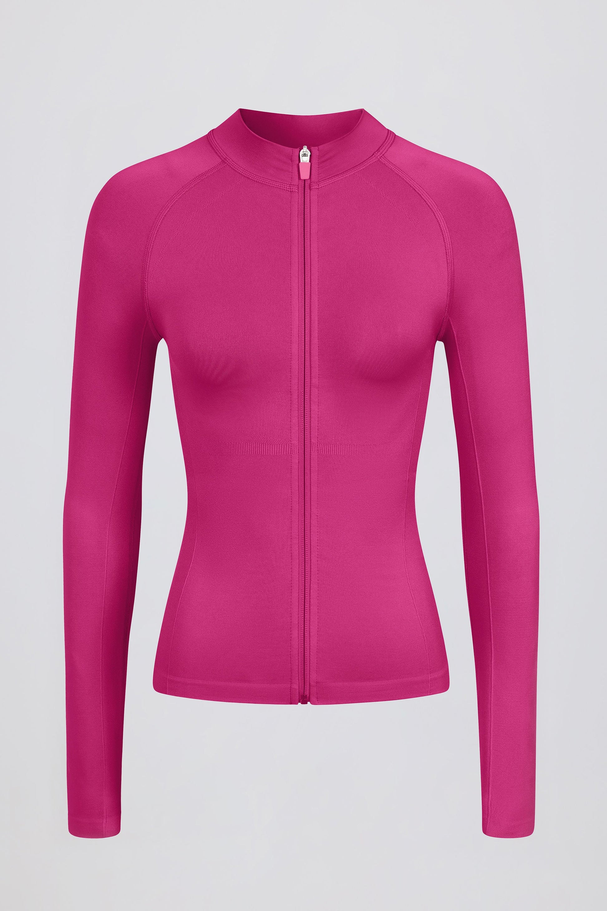 Define Luxe Zip-Up Jacket in Berry