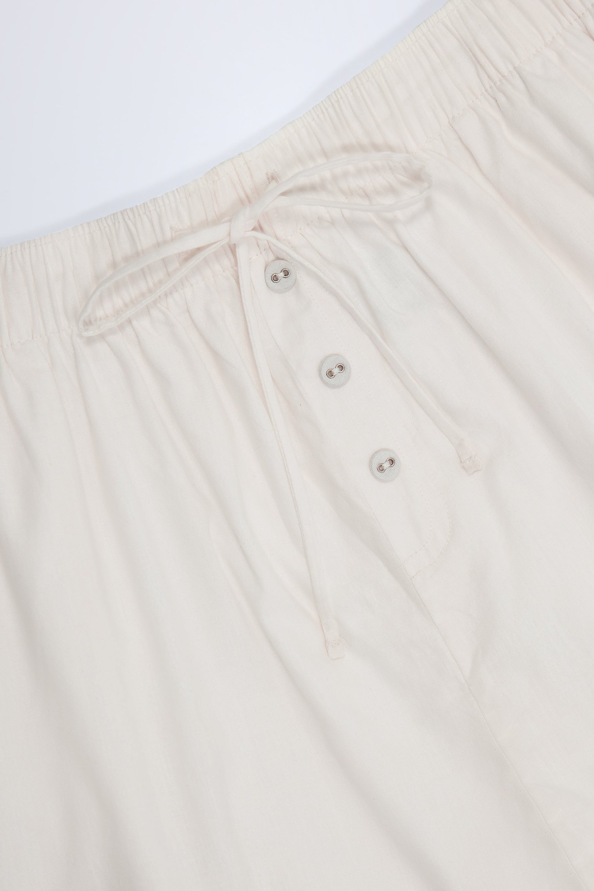 Tie-Front Cotton-Poplin Shorts in White