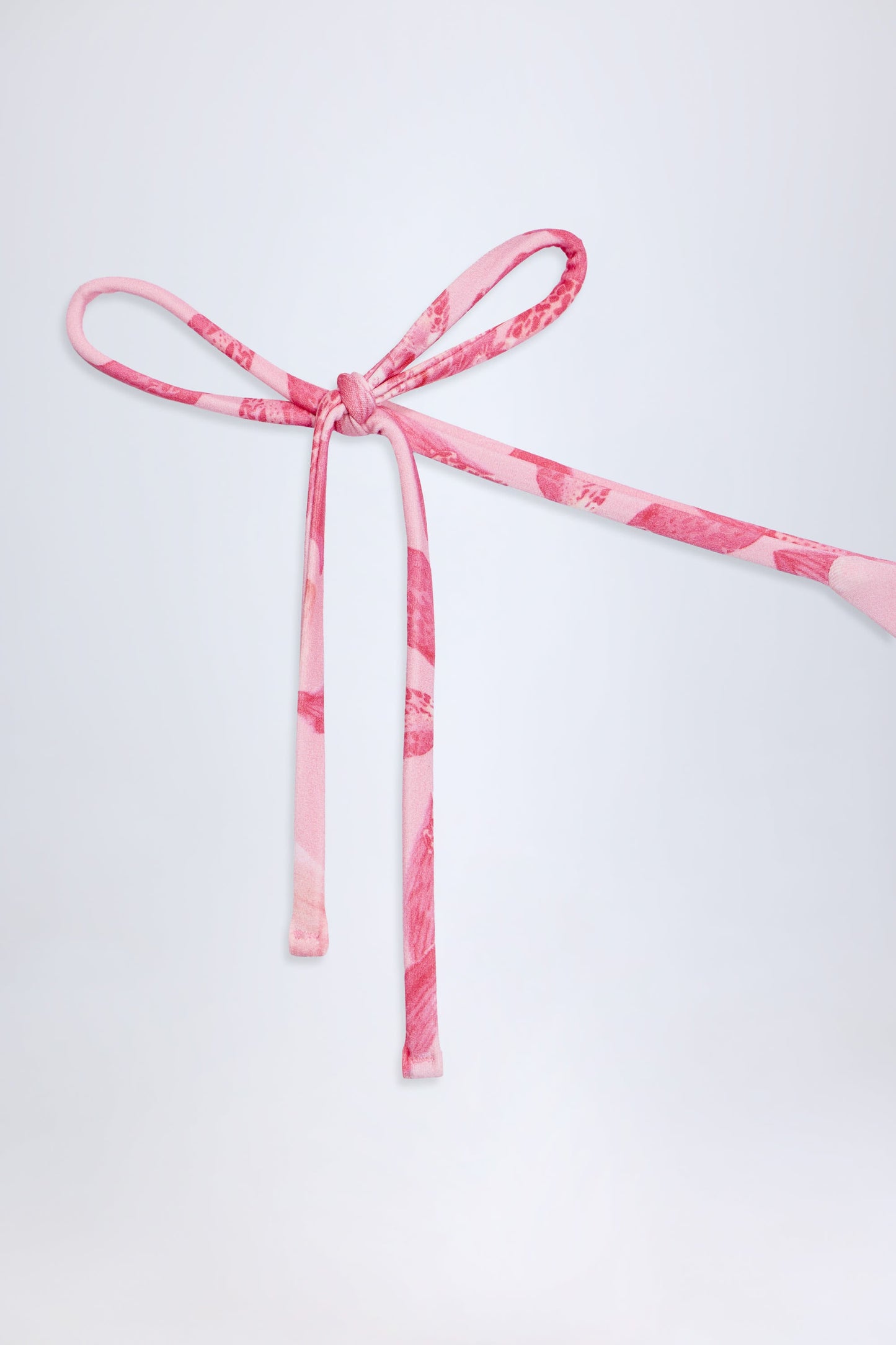 Side-Tie Thong Bikini Bottoms in Pink Orchid Print