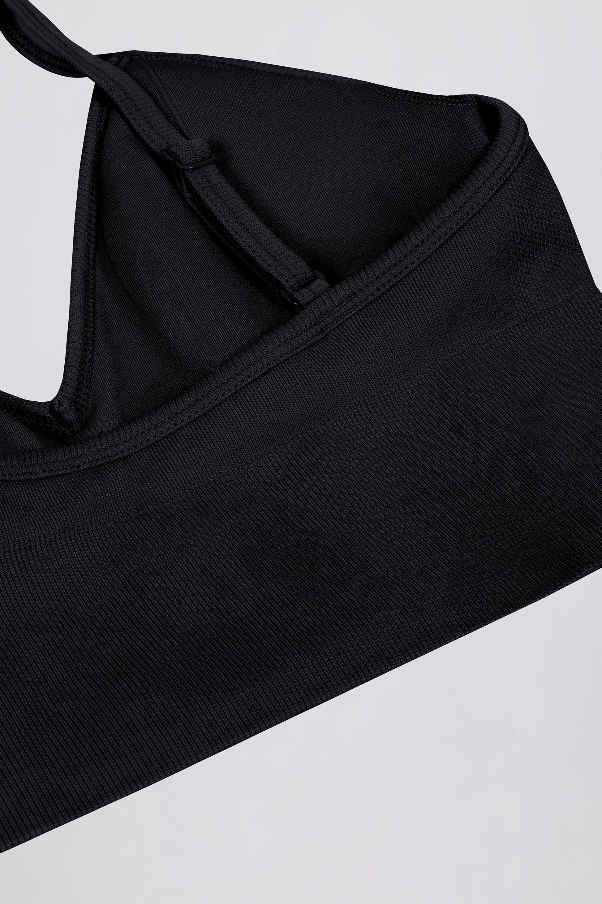 Define Luxe V-Neck Sports Bra in Black