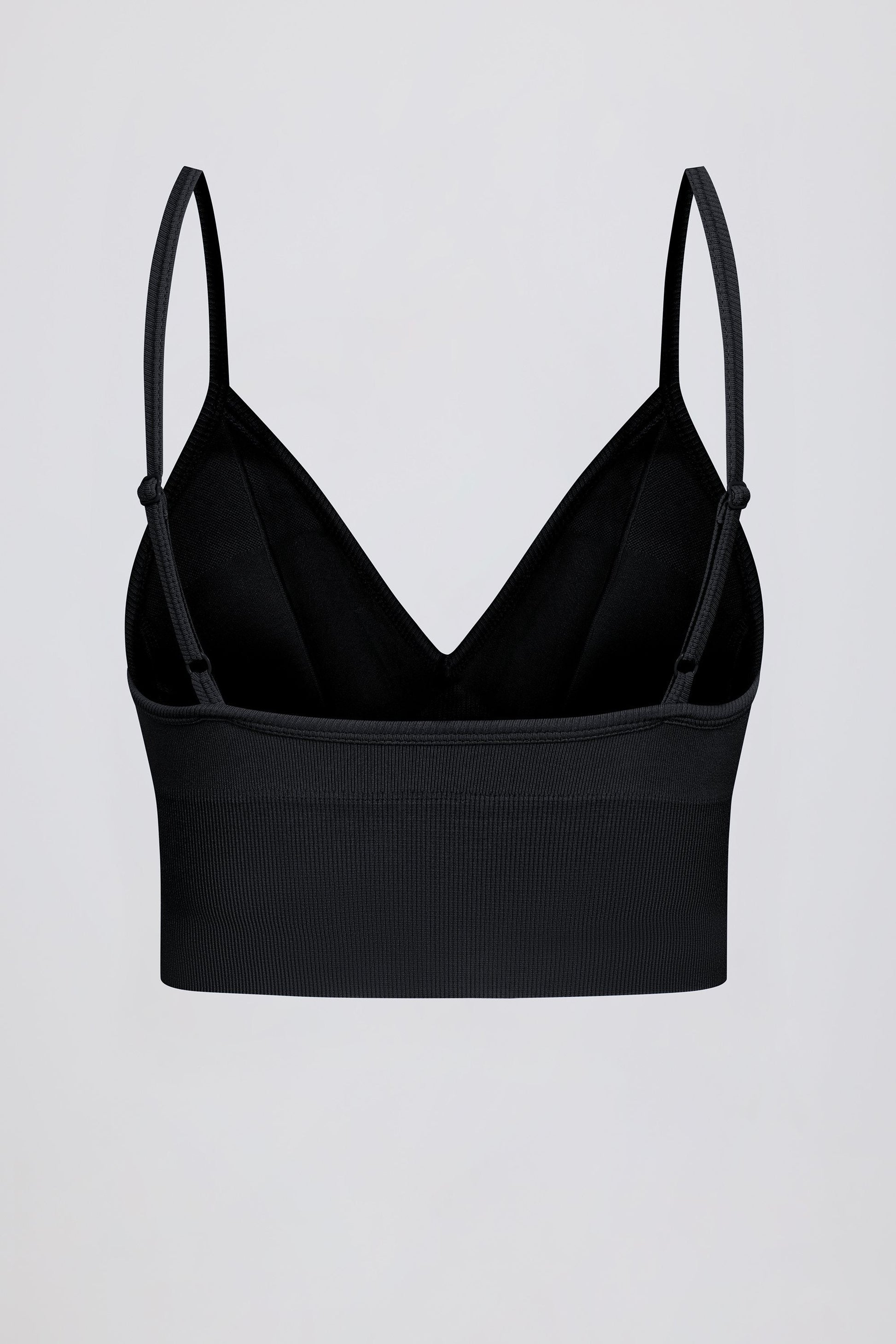 Define Luxe V-Neck Sports Bra in Black