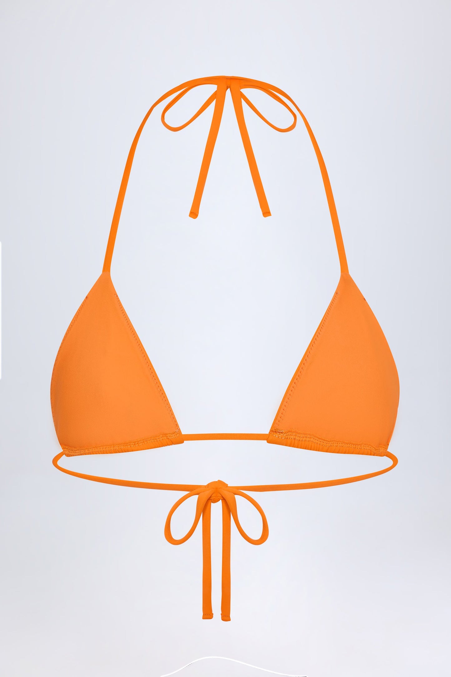 Triangle Bikini Top in Orange Tropical Print