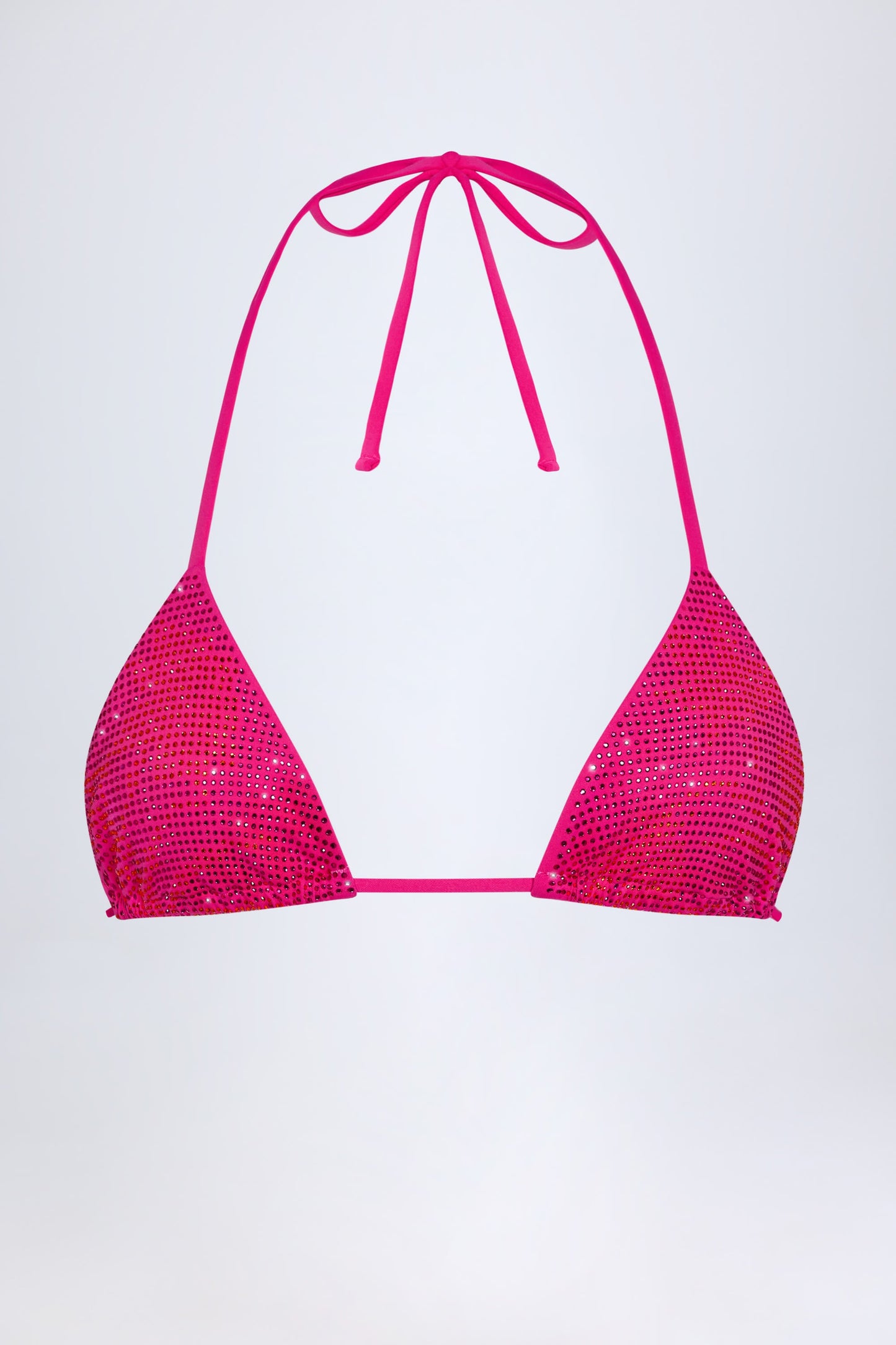 Triangle Bikini Top in Pink Tropical Print