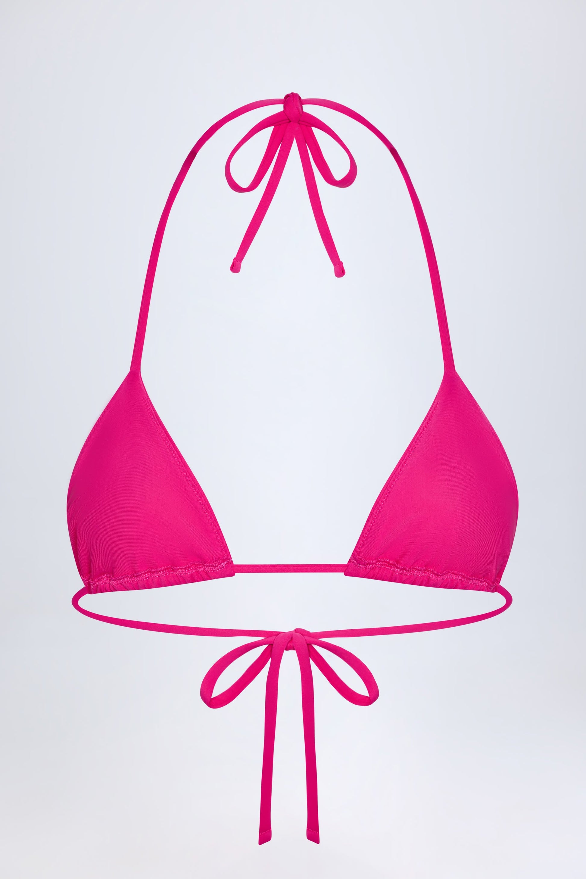 Triangle Bikini Top in Pink Tropical Print