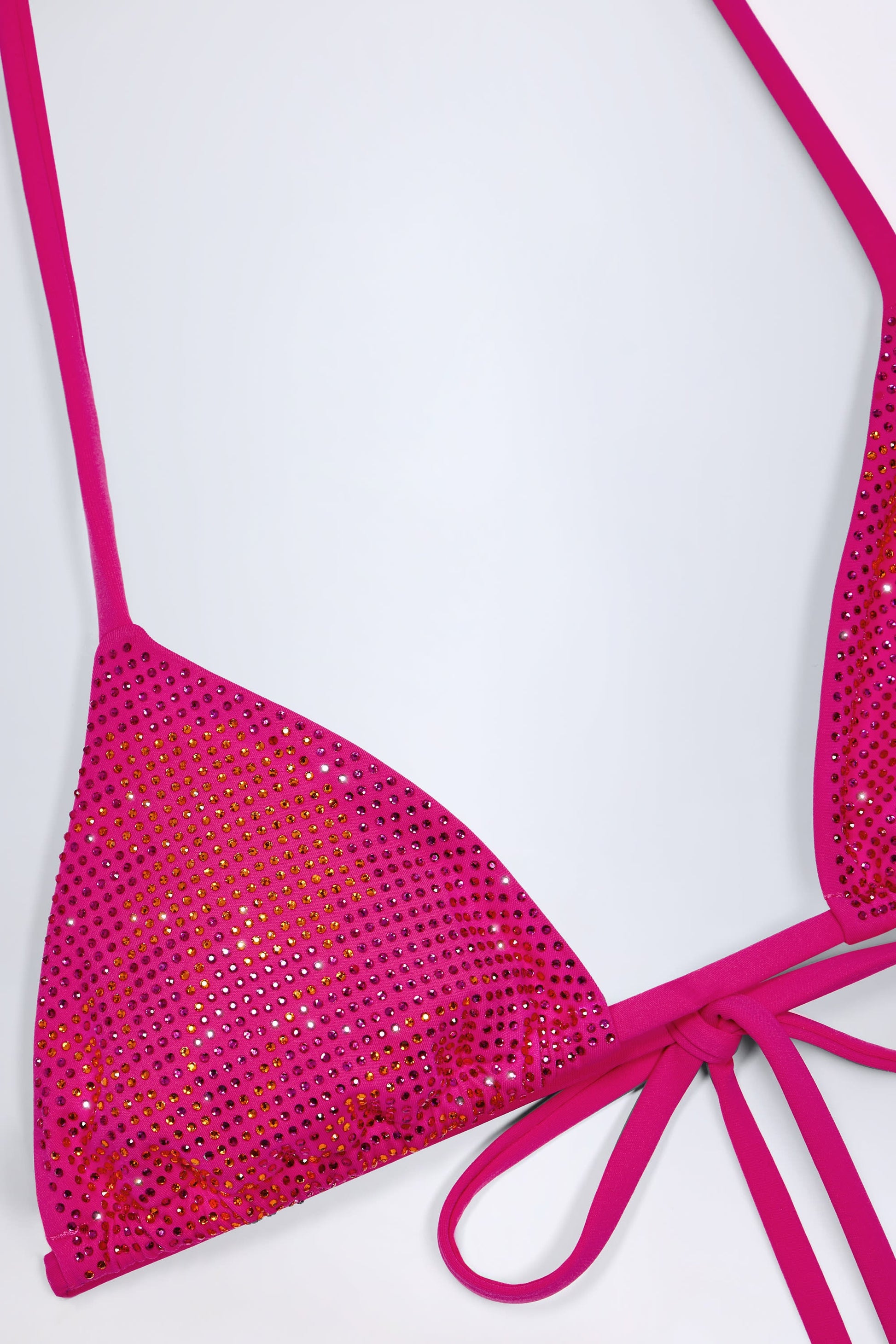 Triangle Bikini Top in Pink Tropical Print