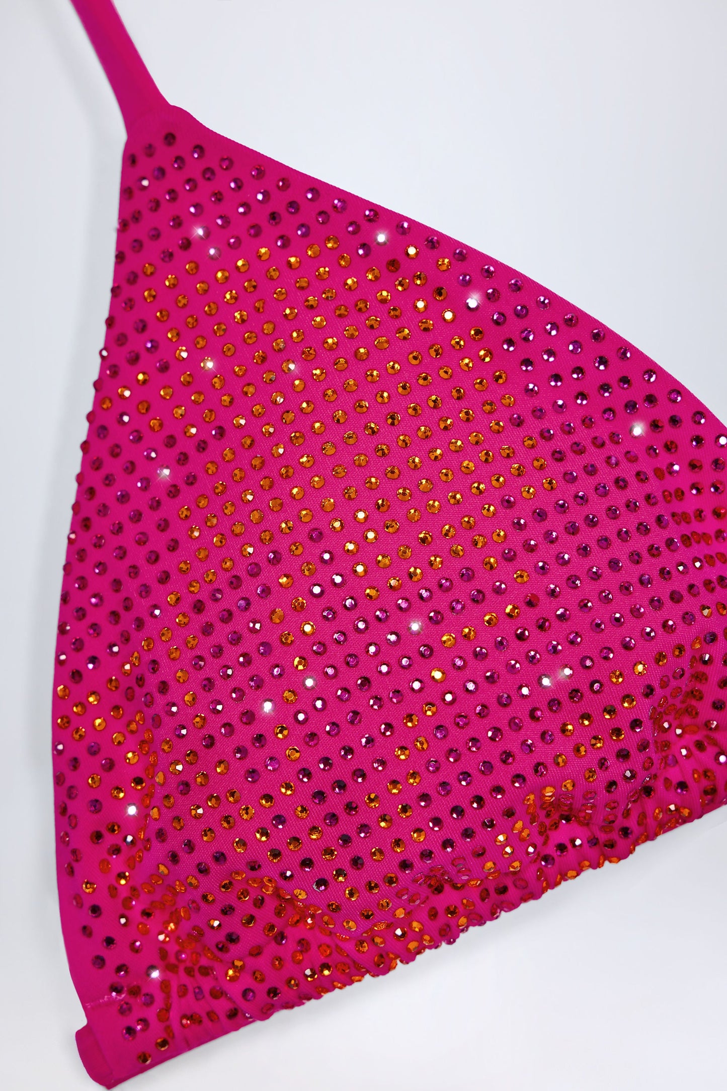 Triangle Bikini Top in Pink Tropical Print