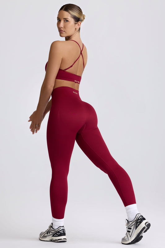 Super Sculpt Seamless Leggings in Burgundy