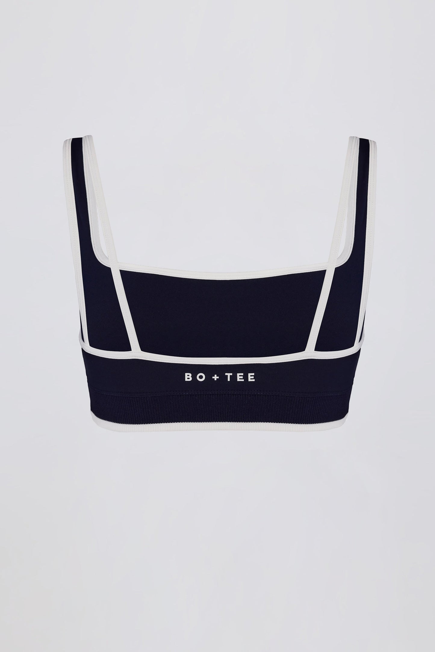 Soft Active Contrast Sports Bra in Classic Navy