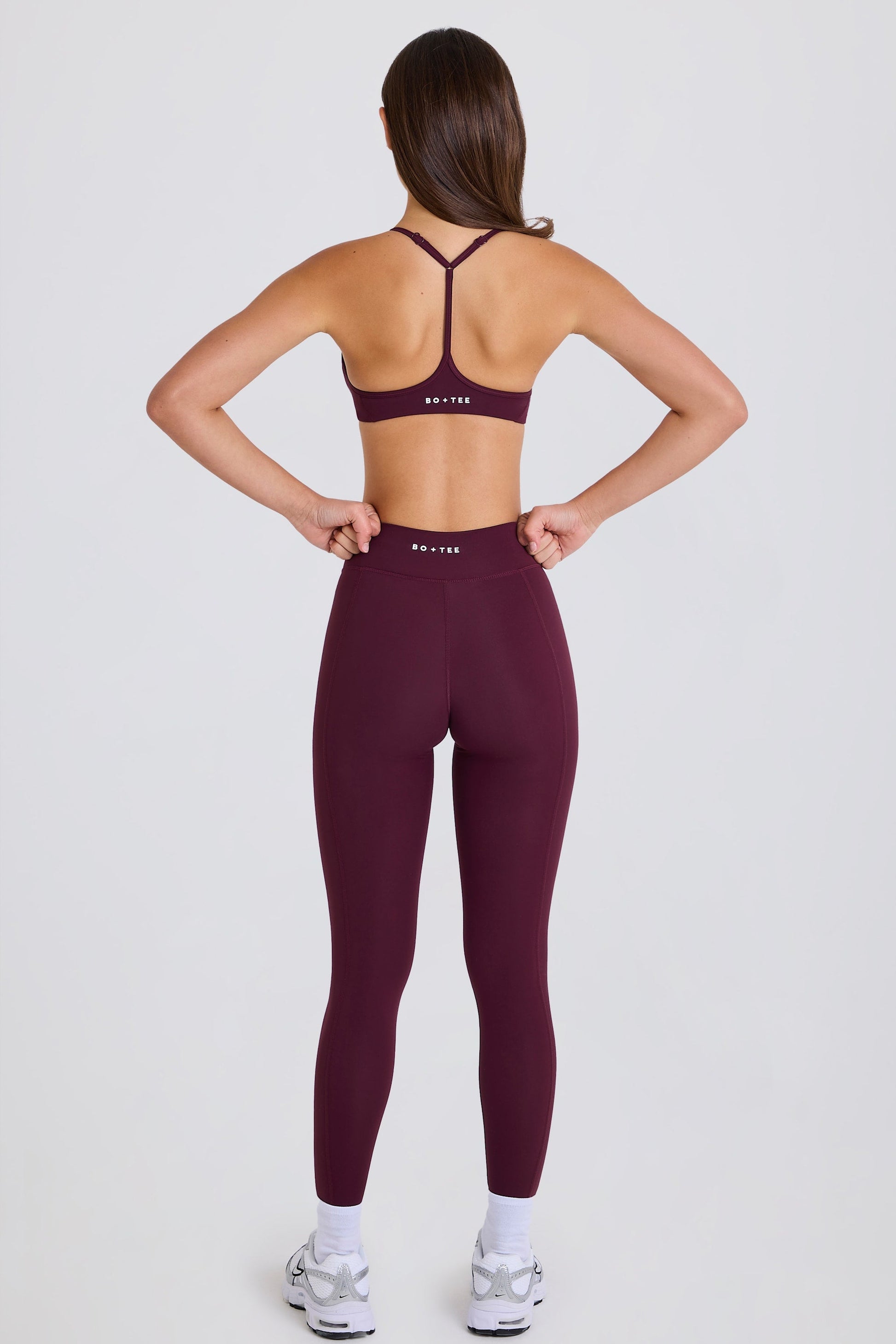 Soft Active Crossover Leggings in Burgundy