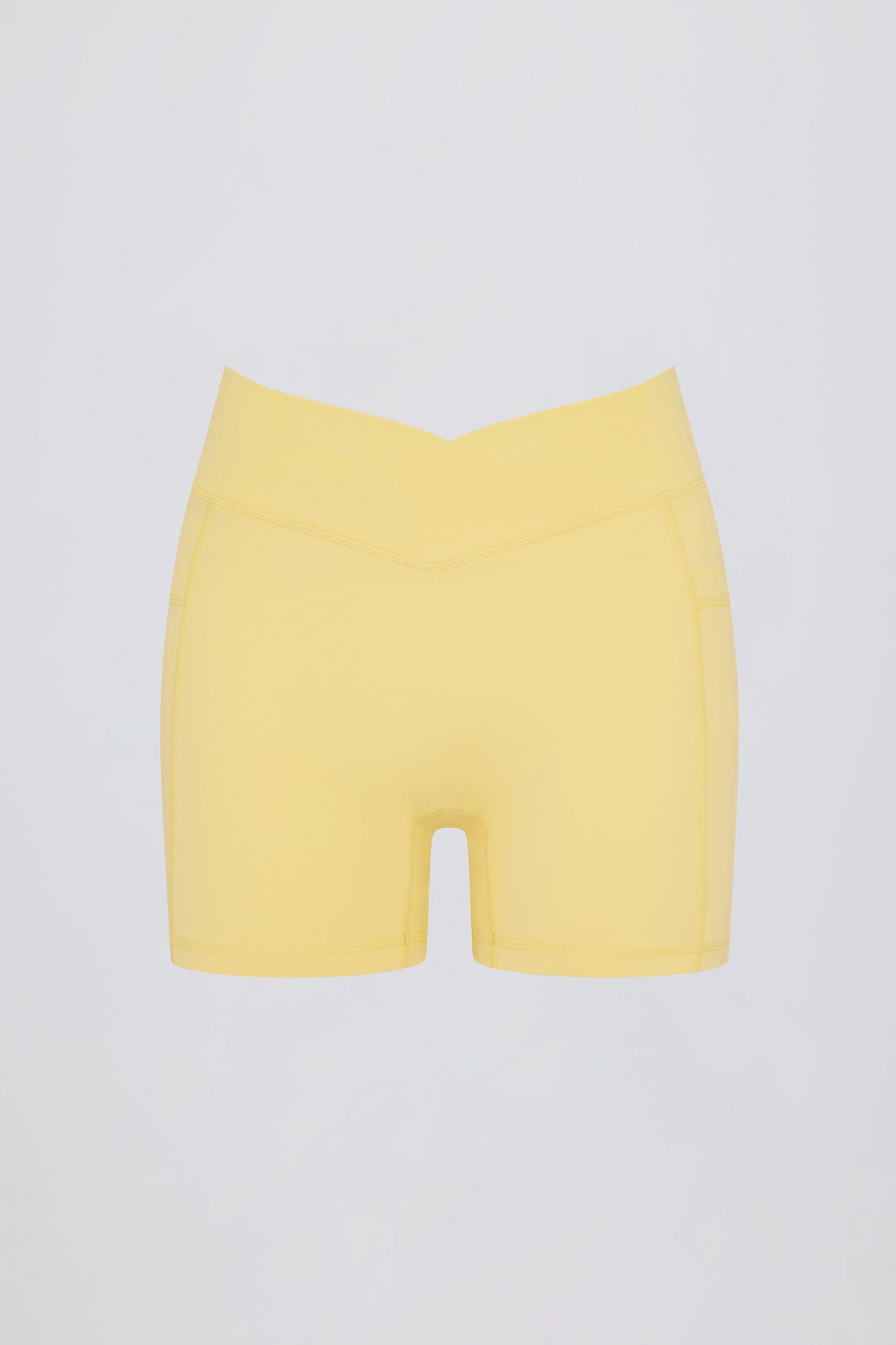 Soft Active Crossover Pocket Shorts in Lemon