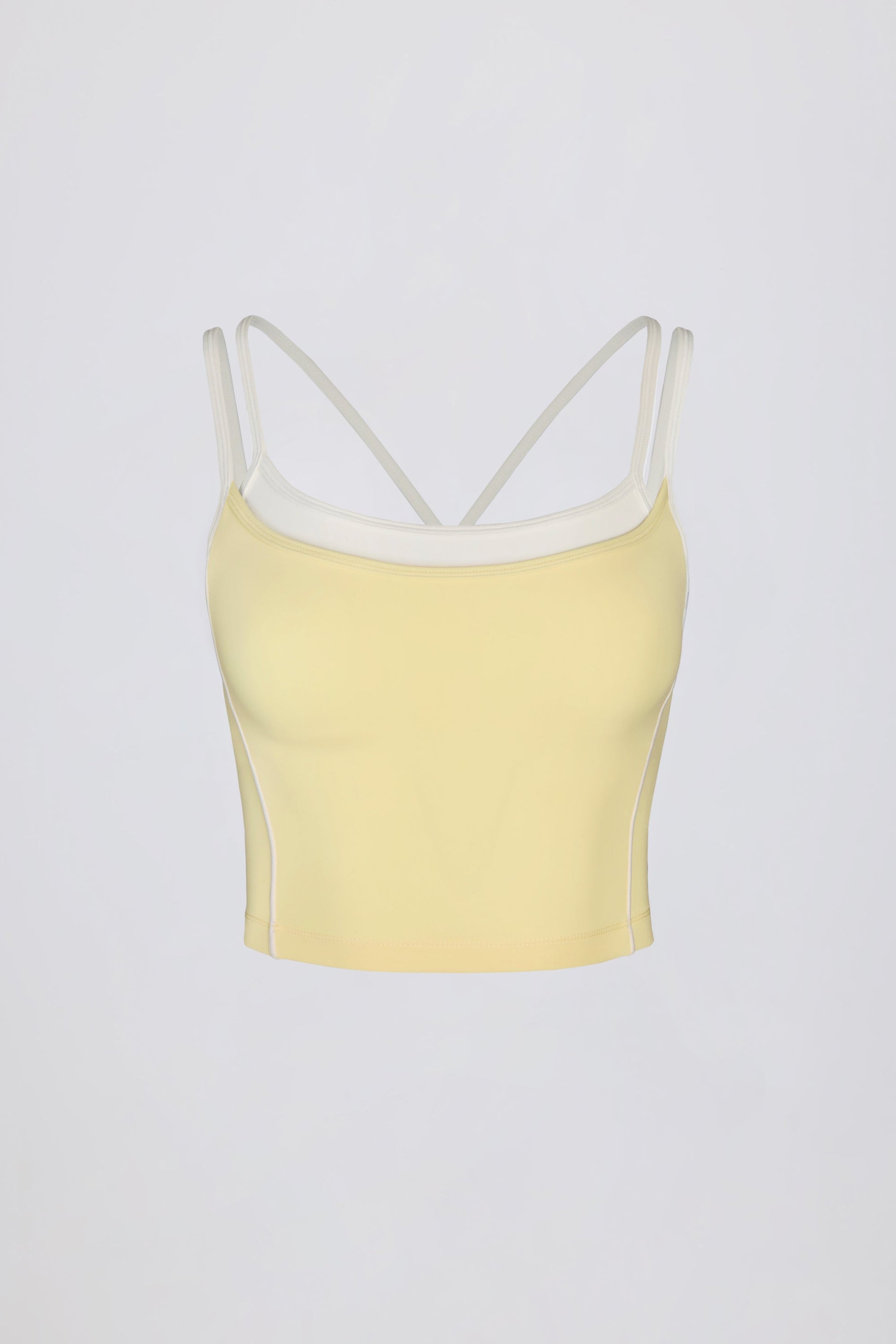 Soft Active Layered Tank Top in Soft Yellow