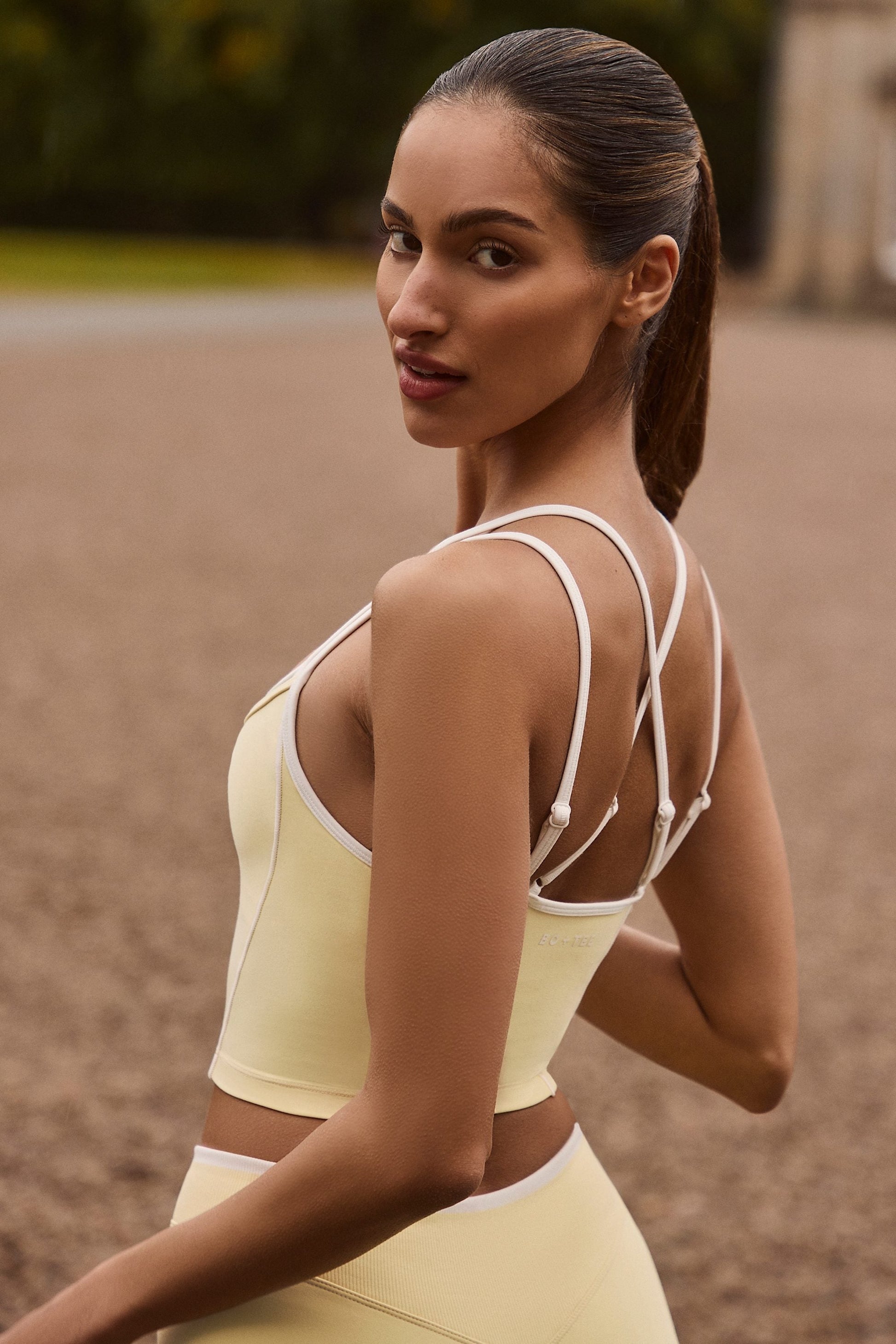 Soft Active Layered Tank Top in Soft Yellow