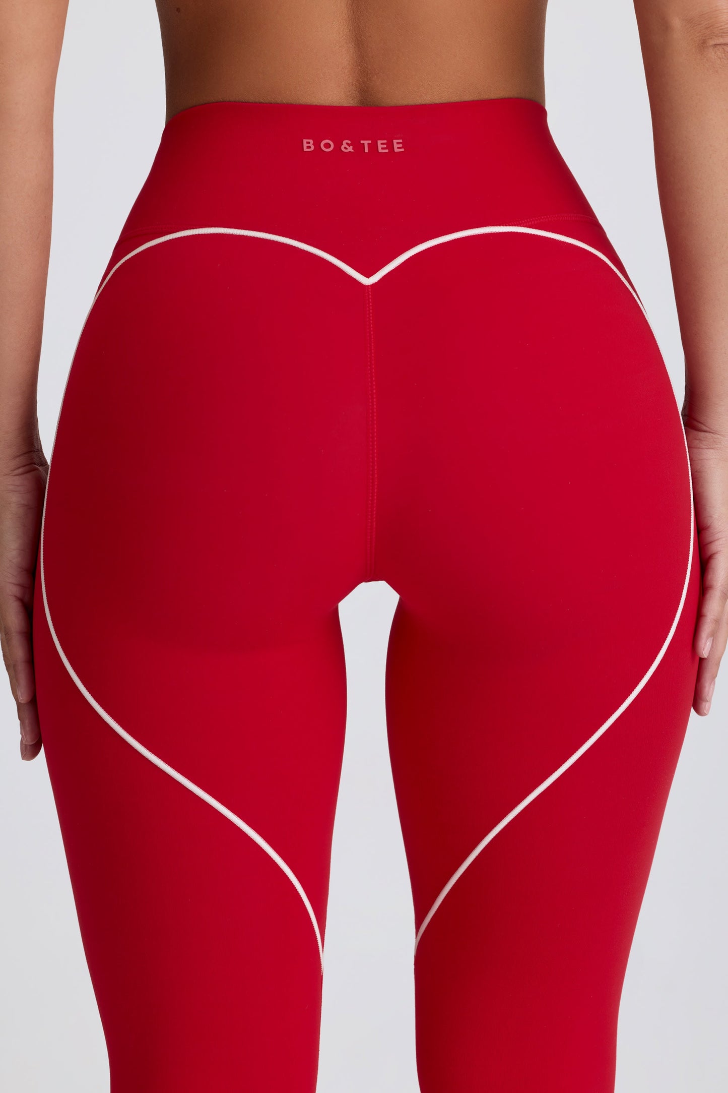 Soft Active Mid-Rise Leggings in Hot Red