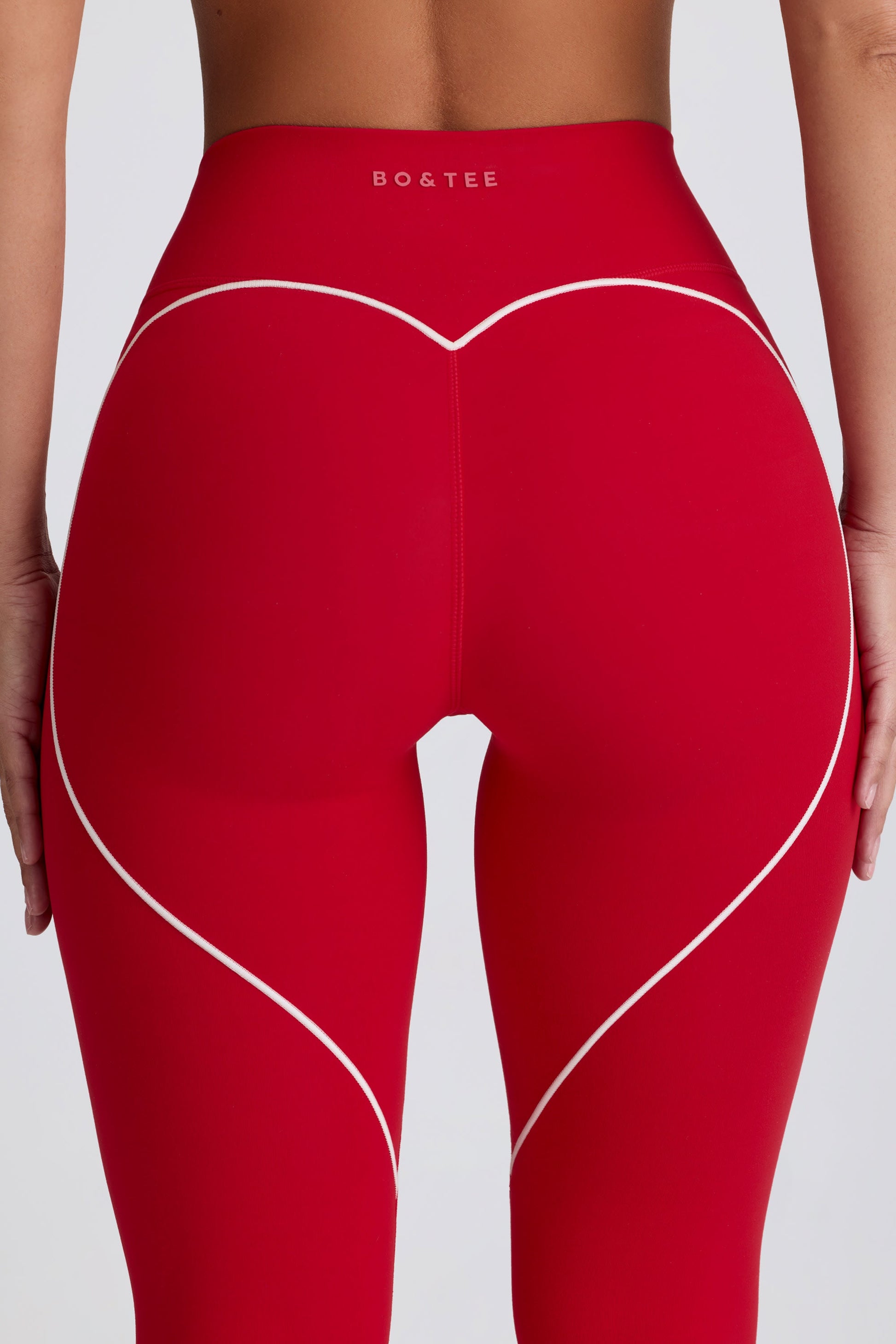 Soft Active Mid-Rise Leggings in Hot Red