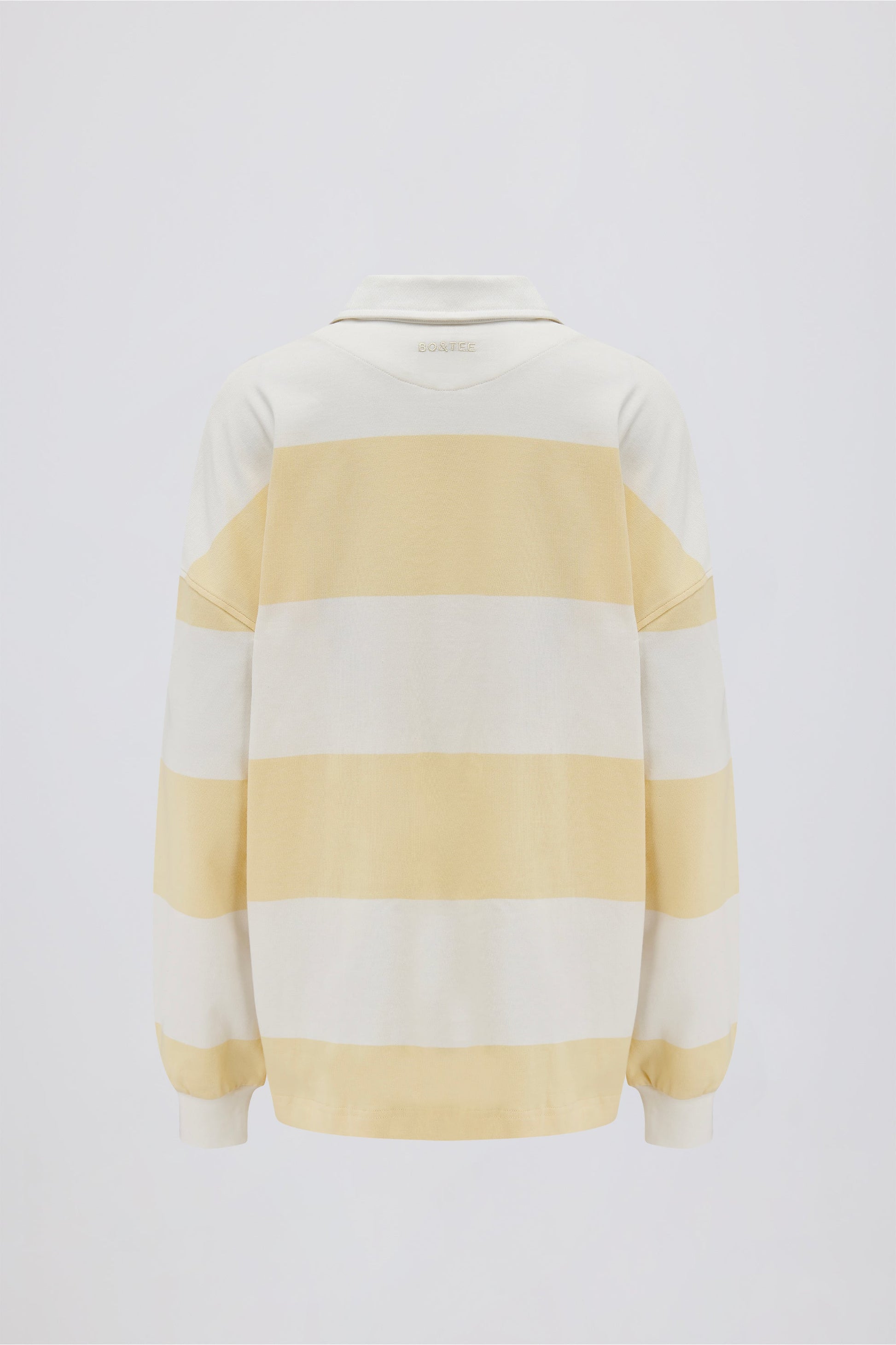 Striped Oversized Long-Sleeve T-Shirt in Lemon
