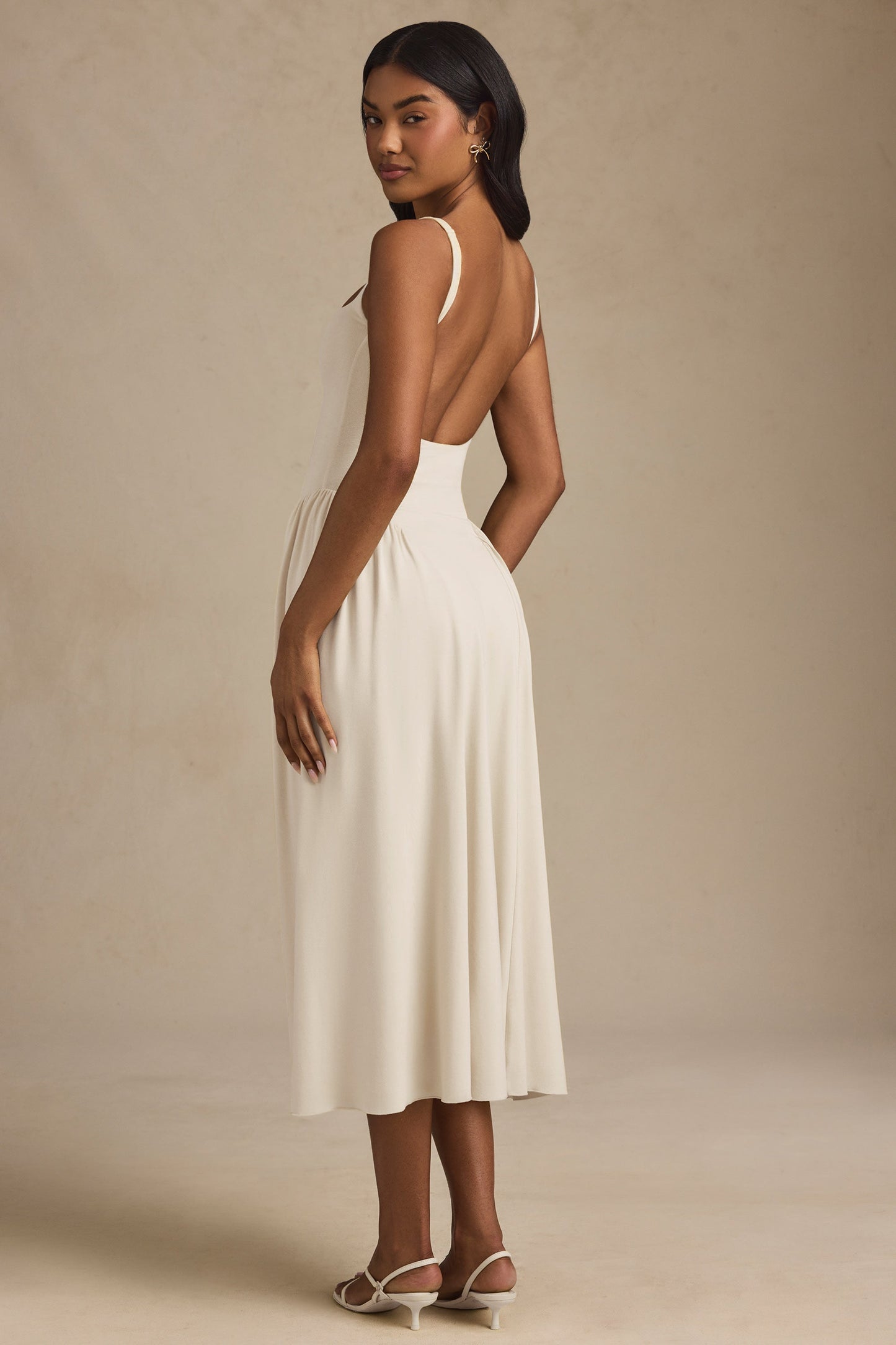 Modal A-Line Midaxi Dress in Ivory