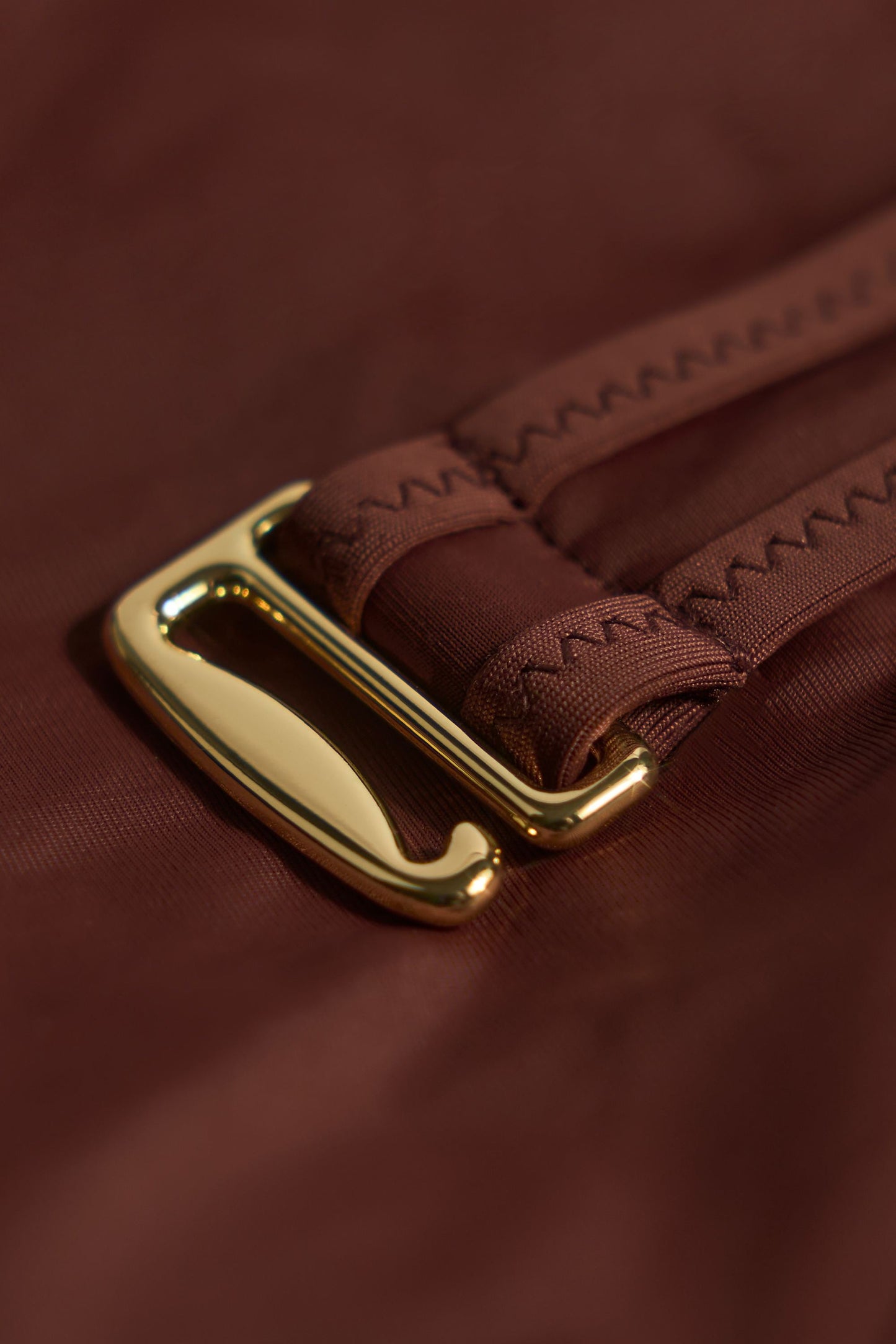 Metallic Layered Swimsuit in Brown