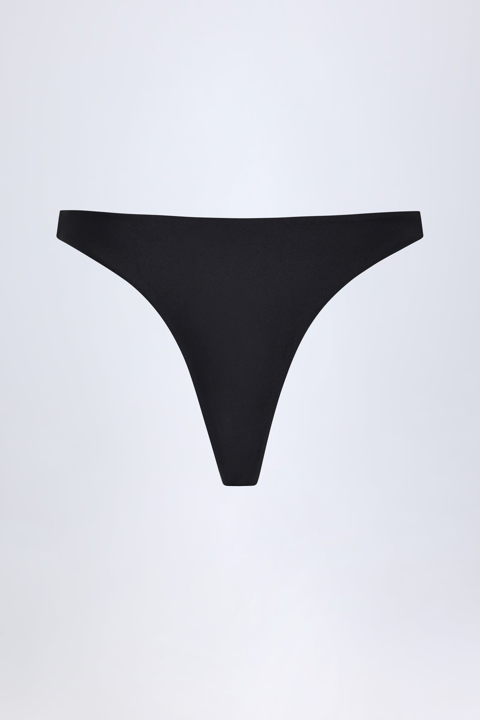 Hardware-Detail Cheeky Bikini Bottoms in Black