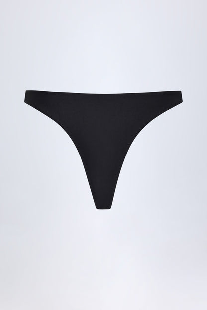 Hardware-Detail Cheeky Bikini Bottoms in Black