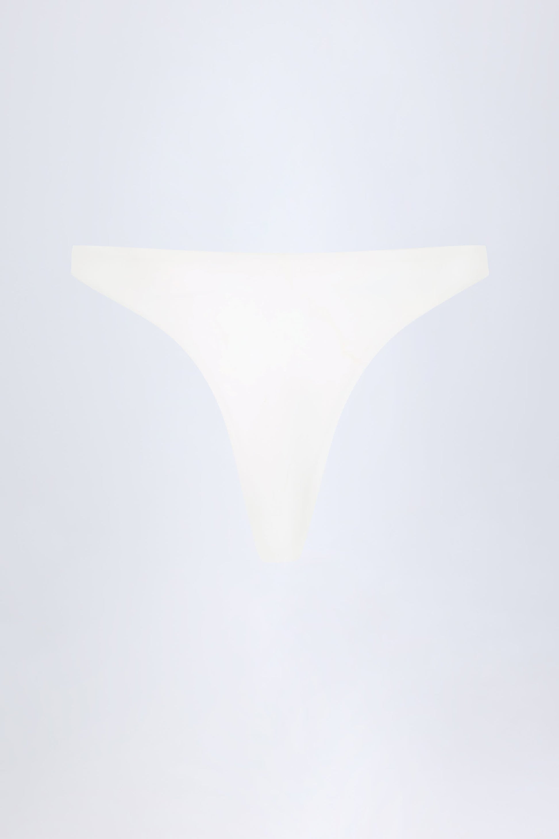 Hardware-Detail Cheeky Bikini Bottoms in White