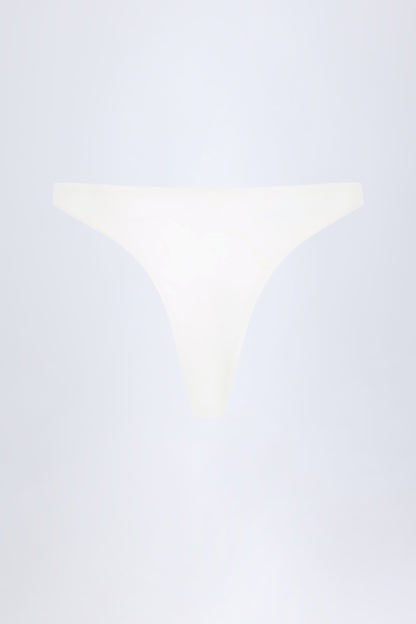Hardware-Detail Cheeky Bikini Bottoms in White