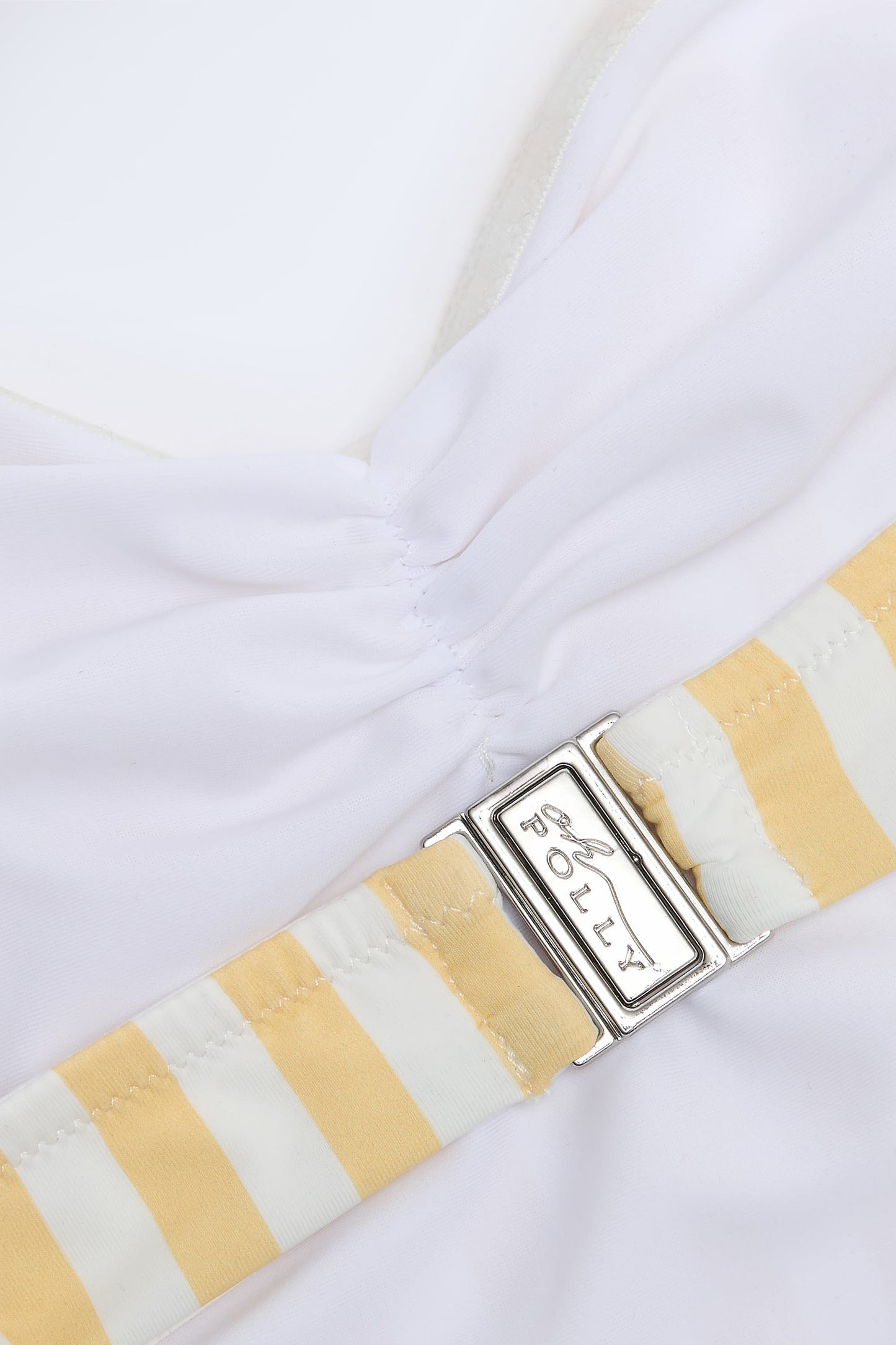 Cut-Out Halterneck Swimsuit in Lemon