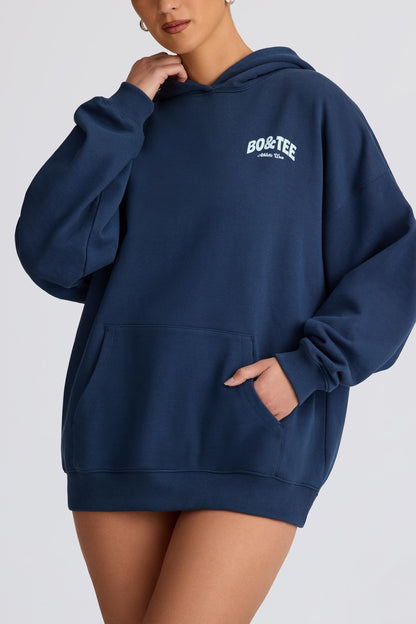 Oversized Hoodie in Dark Navy