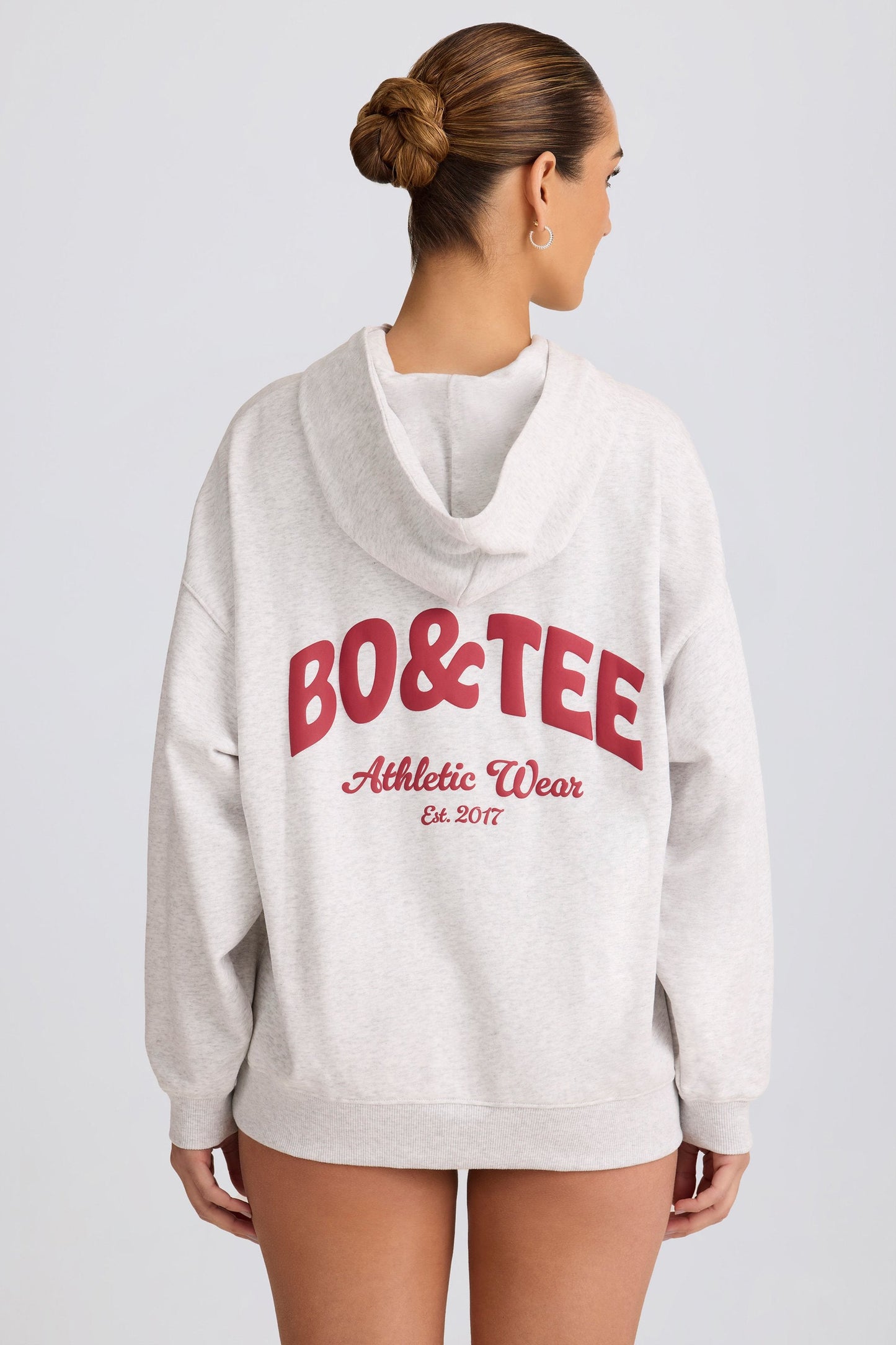 Oversized Hoodie in Grey Marl