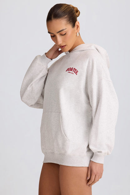 Oversized Hoodie in Grey Marl