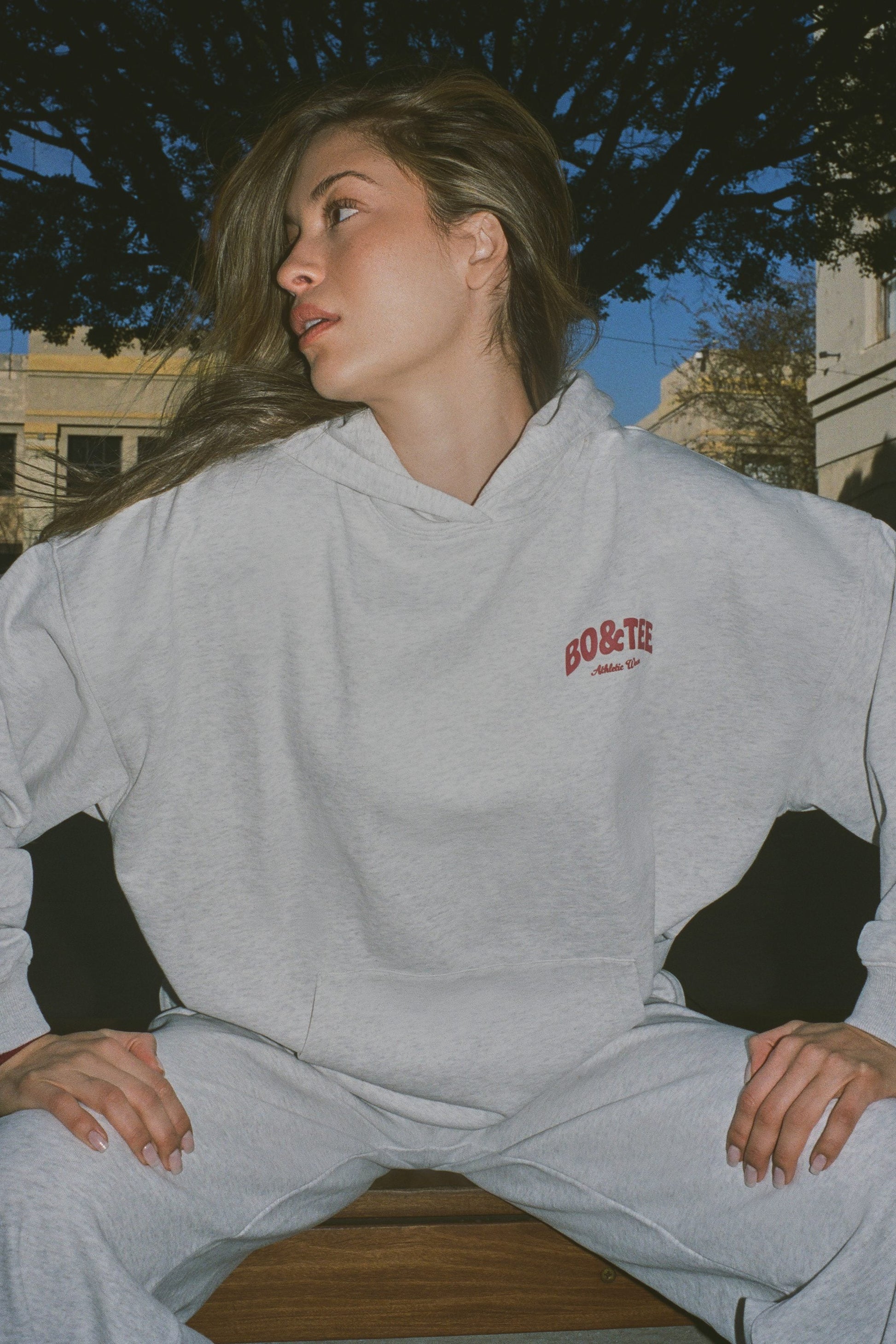 Oversized Hoodie in Grey Marl