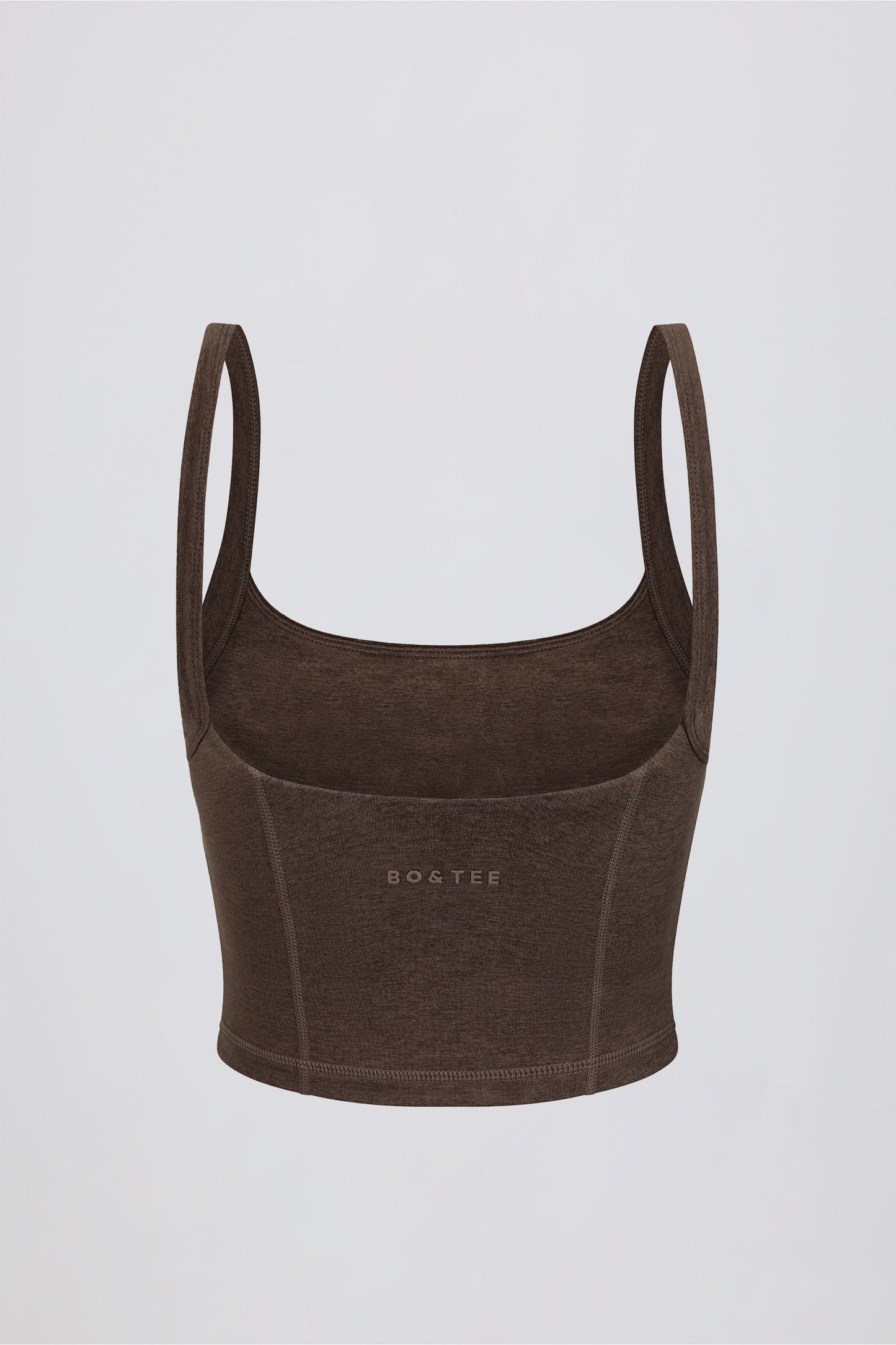 Cropped Tank Top in Pecan Marl