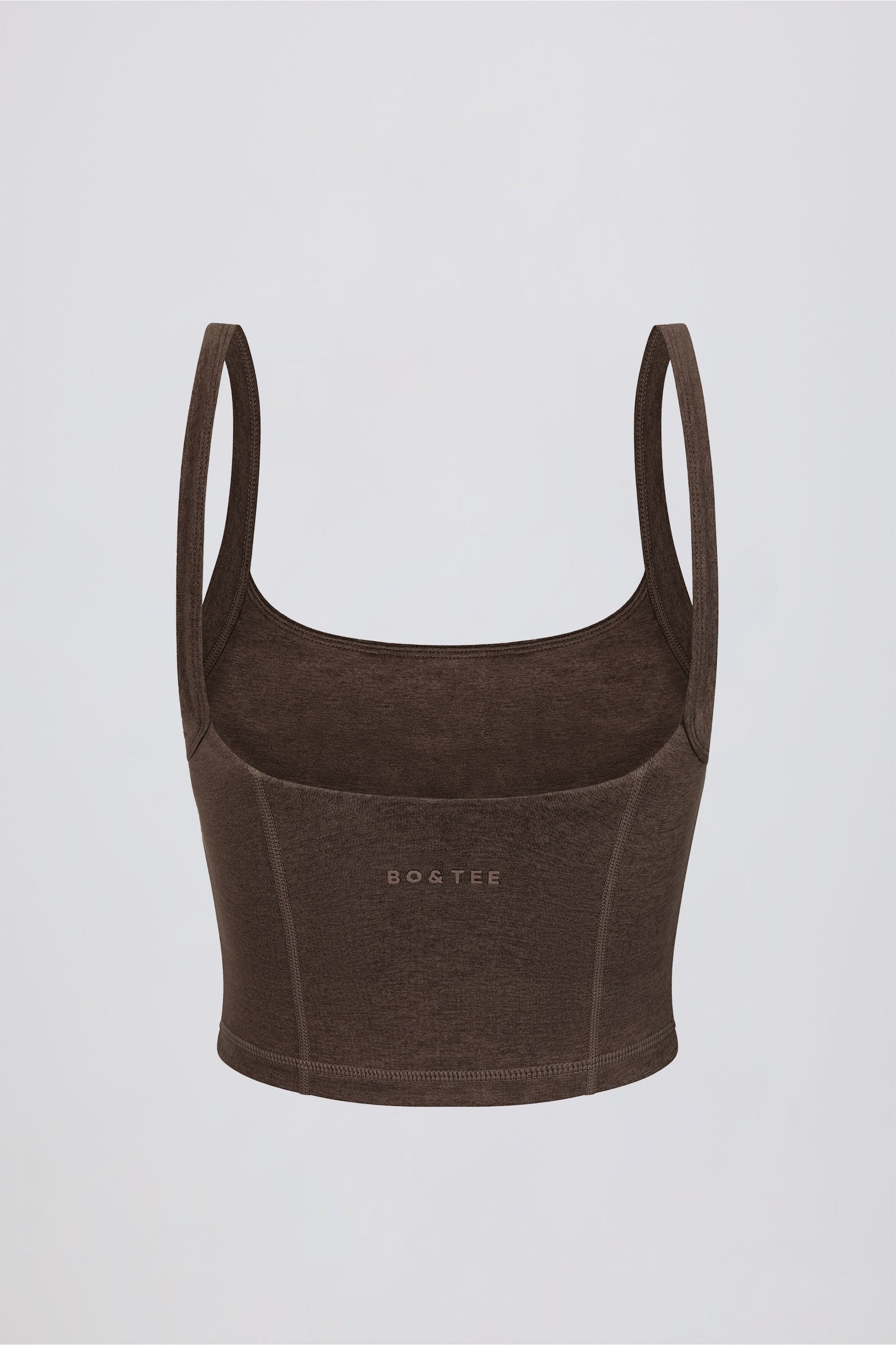 Cropped Tank Top in Pecan Marl
