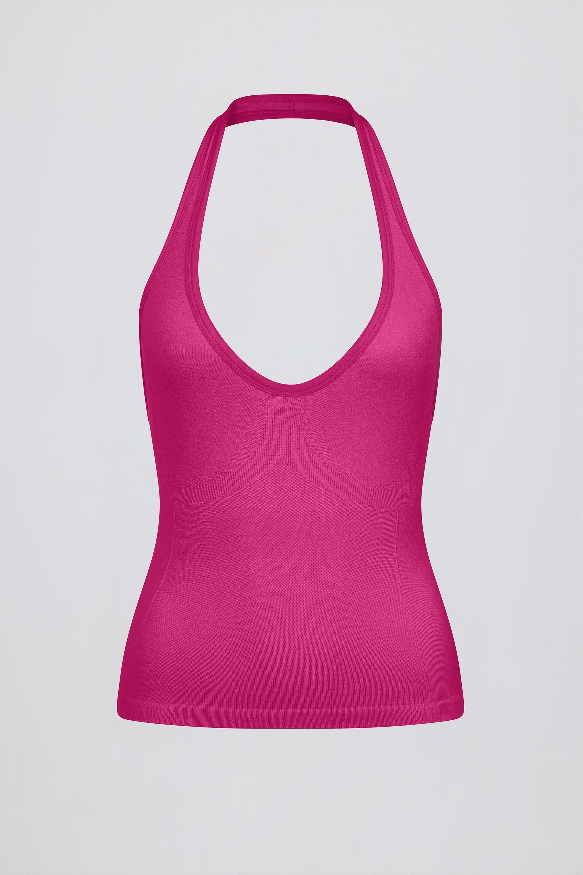 Define Luxe Halterneck Tank Top in Berry