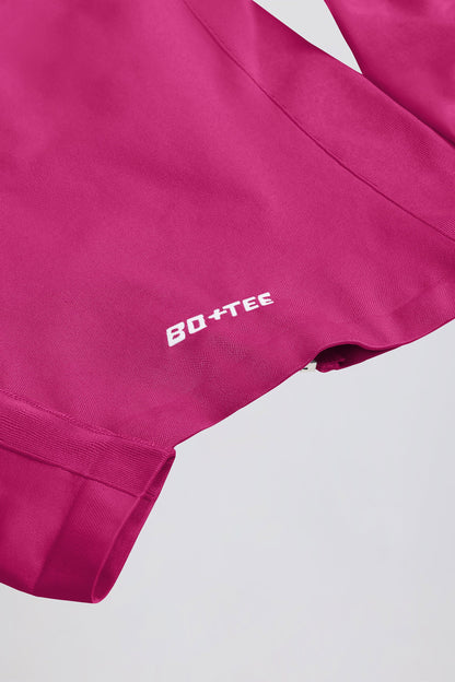 Define Luxe Zip-Up Jacket in Berry