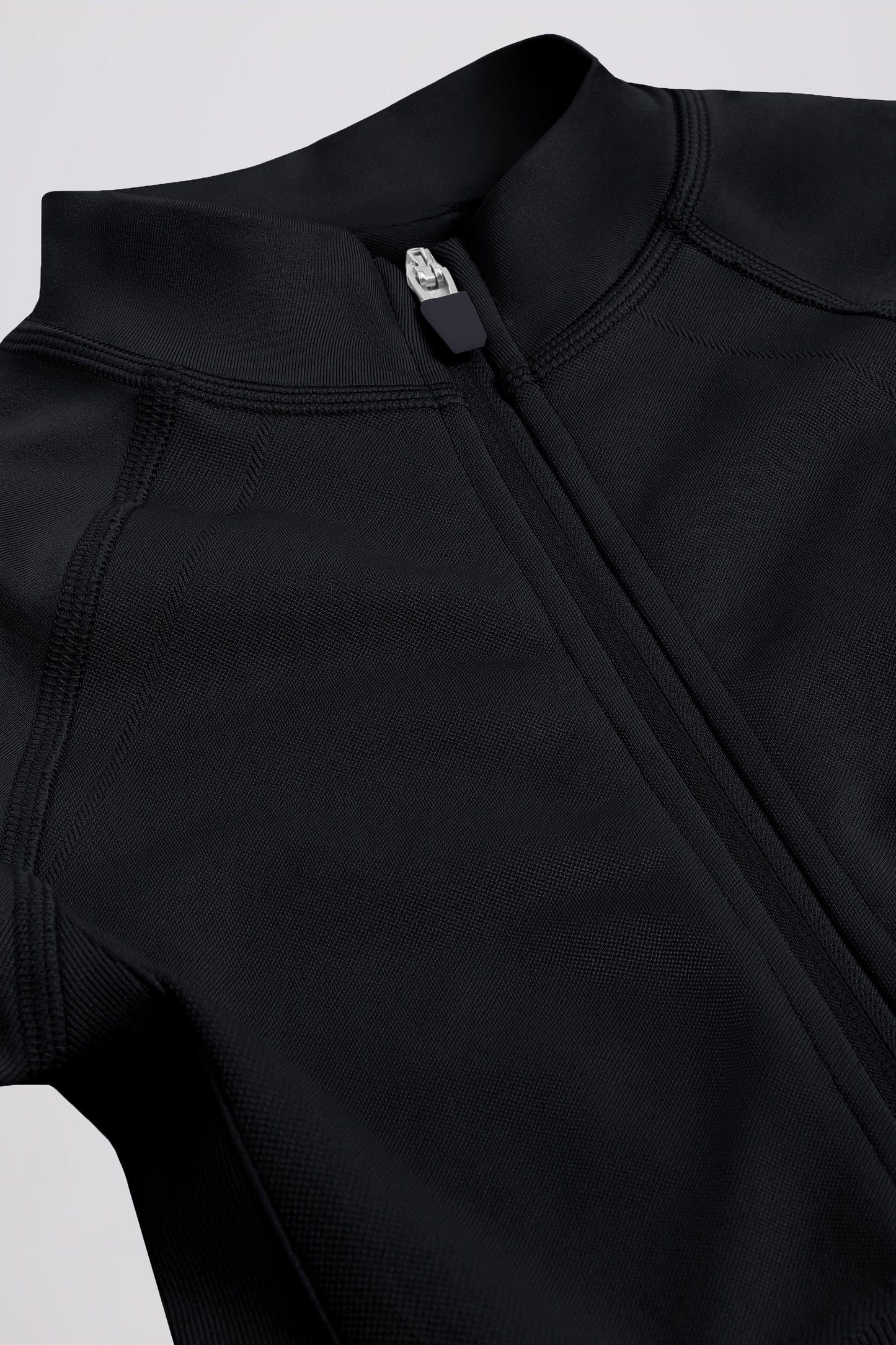 Define Luxe Zip-Up Jacket in Black