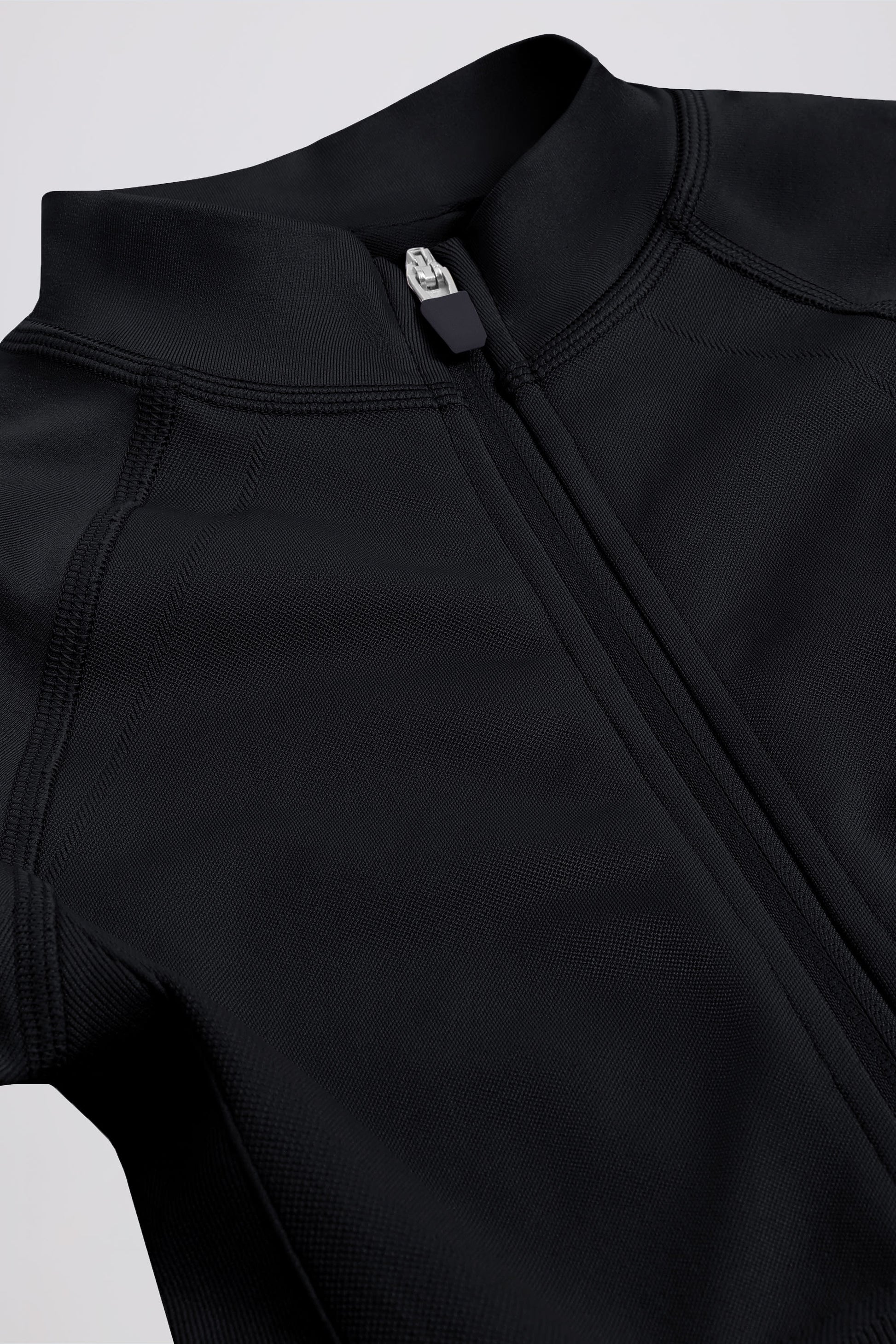 Define Luxe Zip-Up Jacket in Black