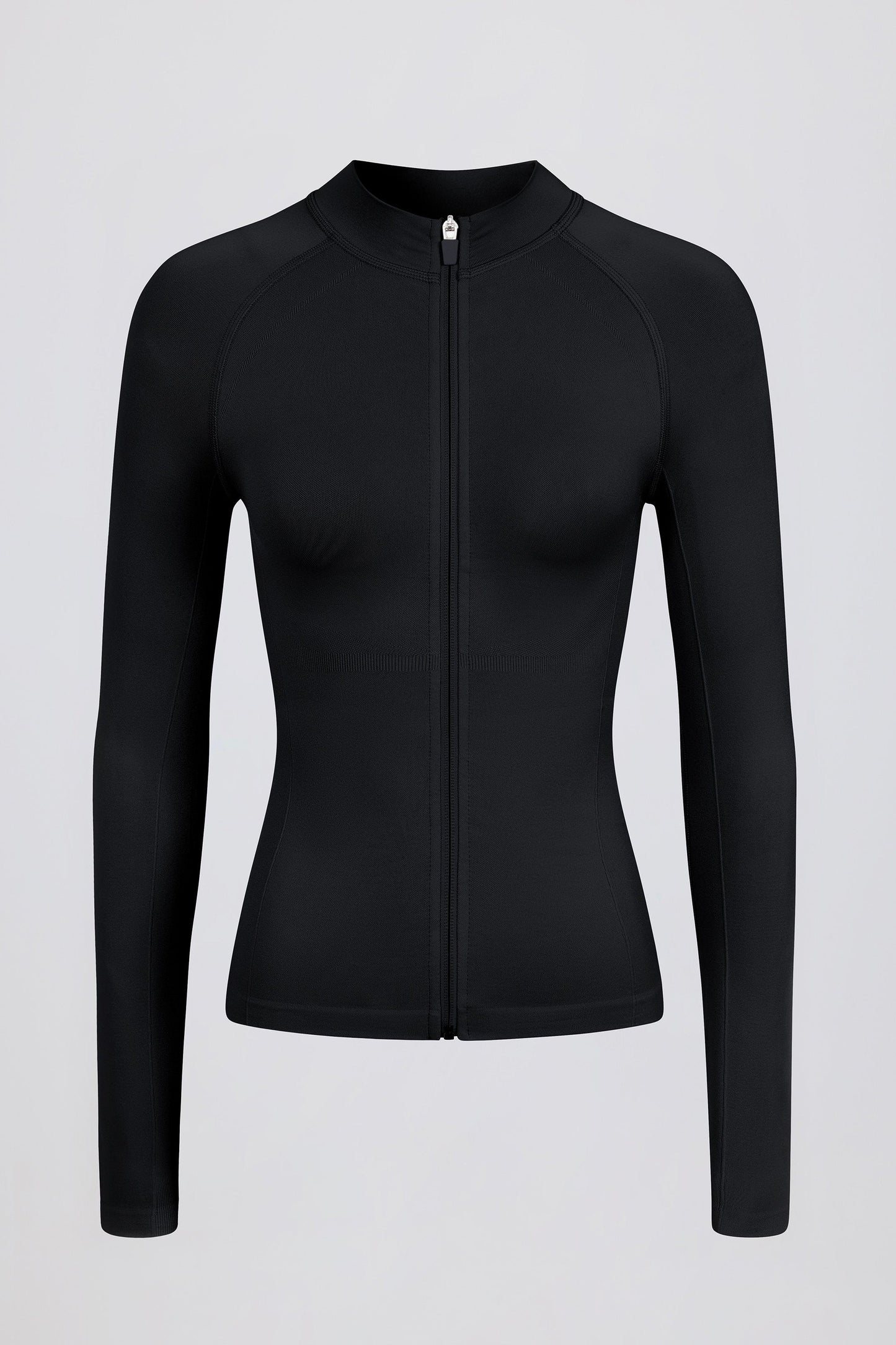 Define Luxe Zip-Up Jacket in Black