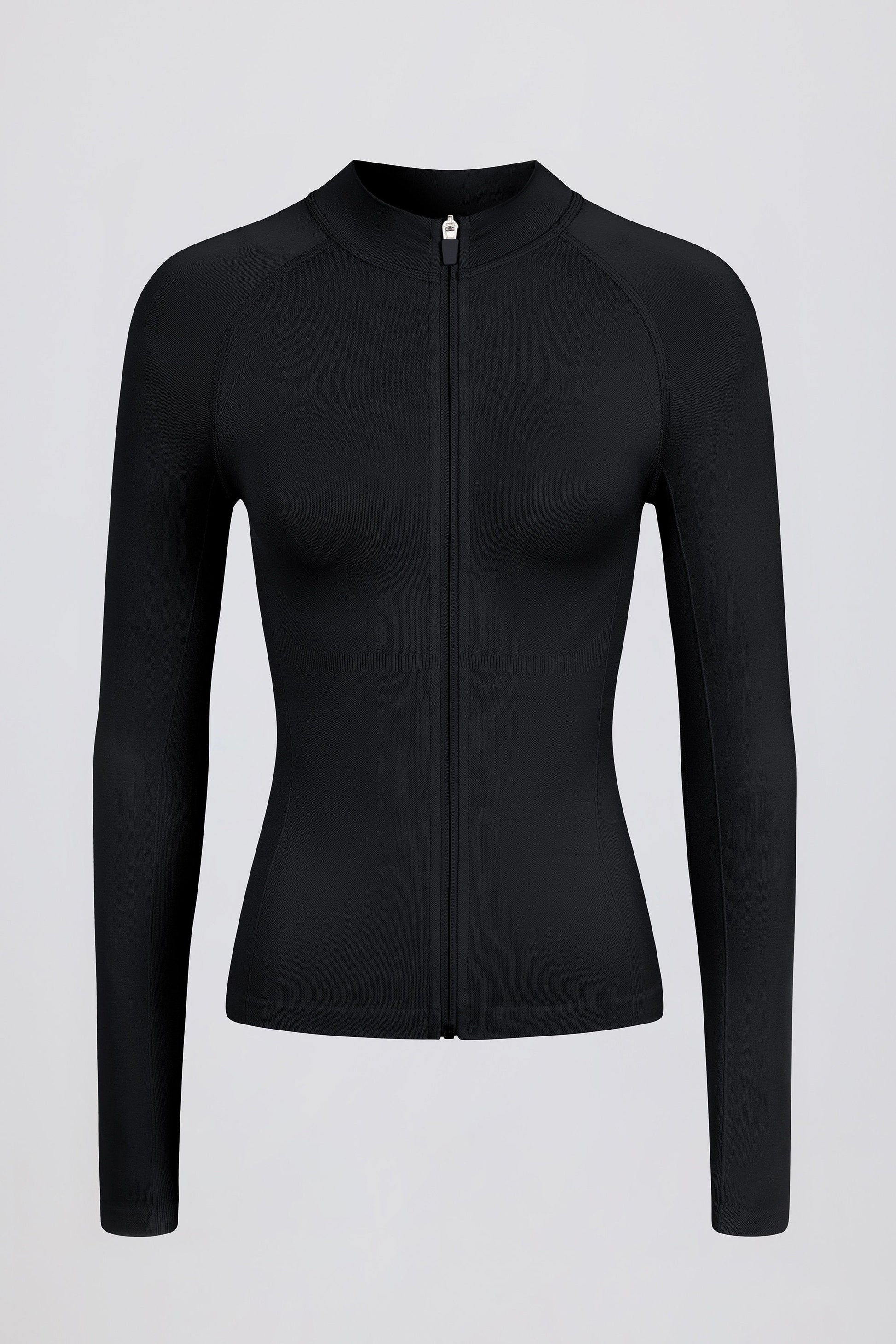 Define Luxe Zip-Up Jacket in Black