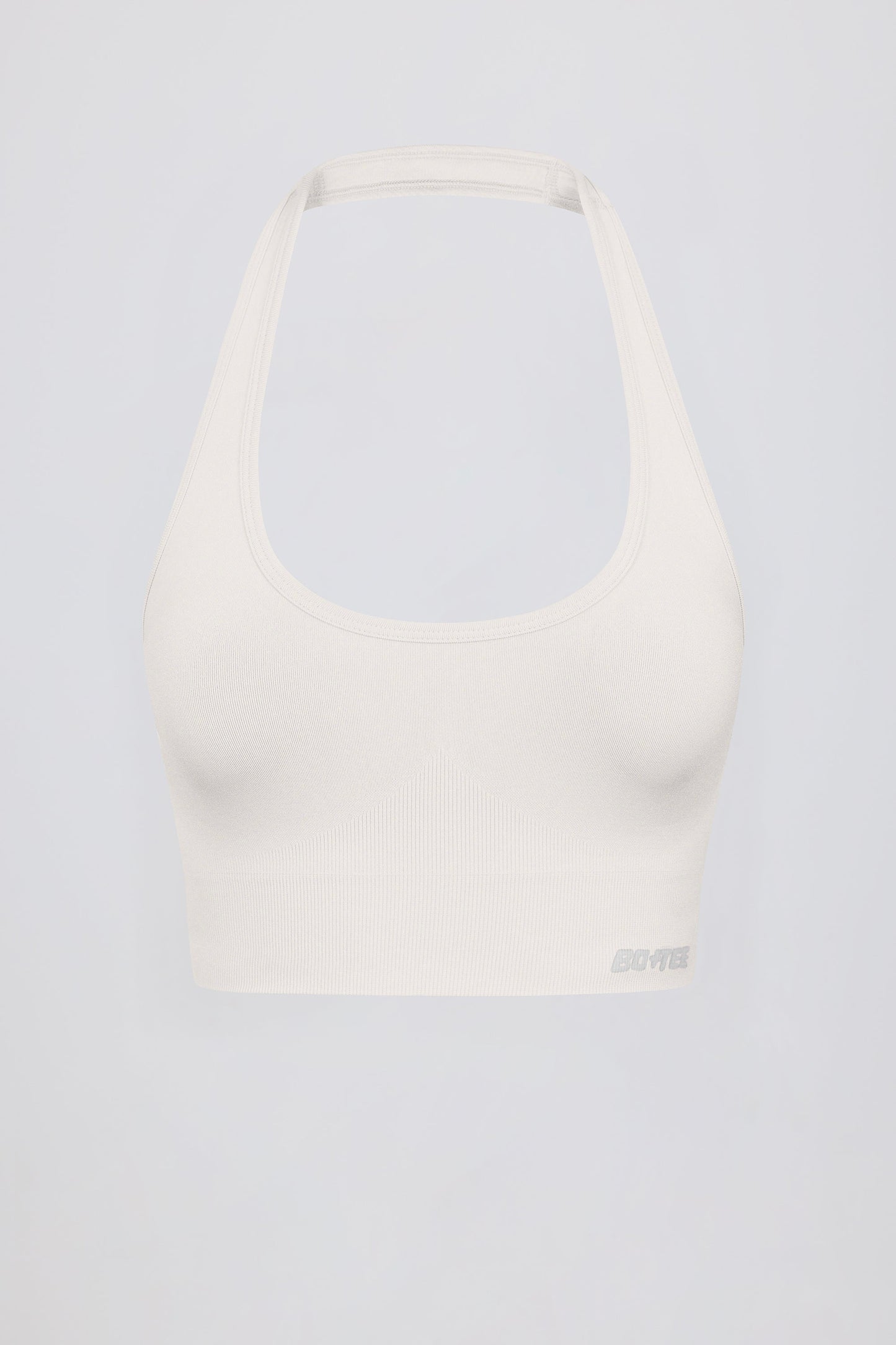 Define Luxe Halterneck Sports Bra in White