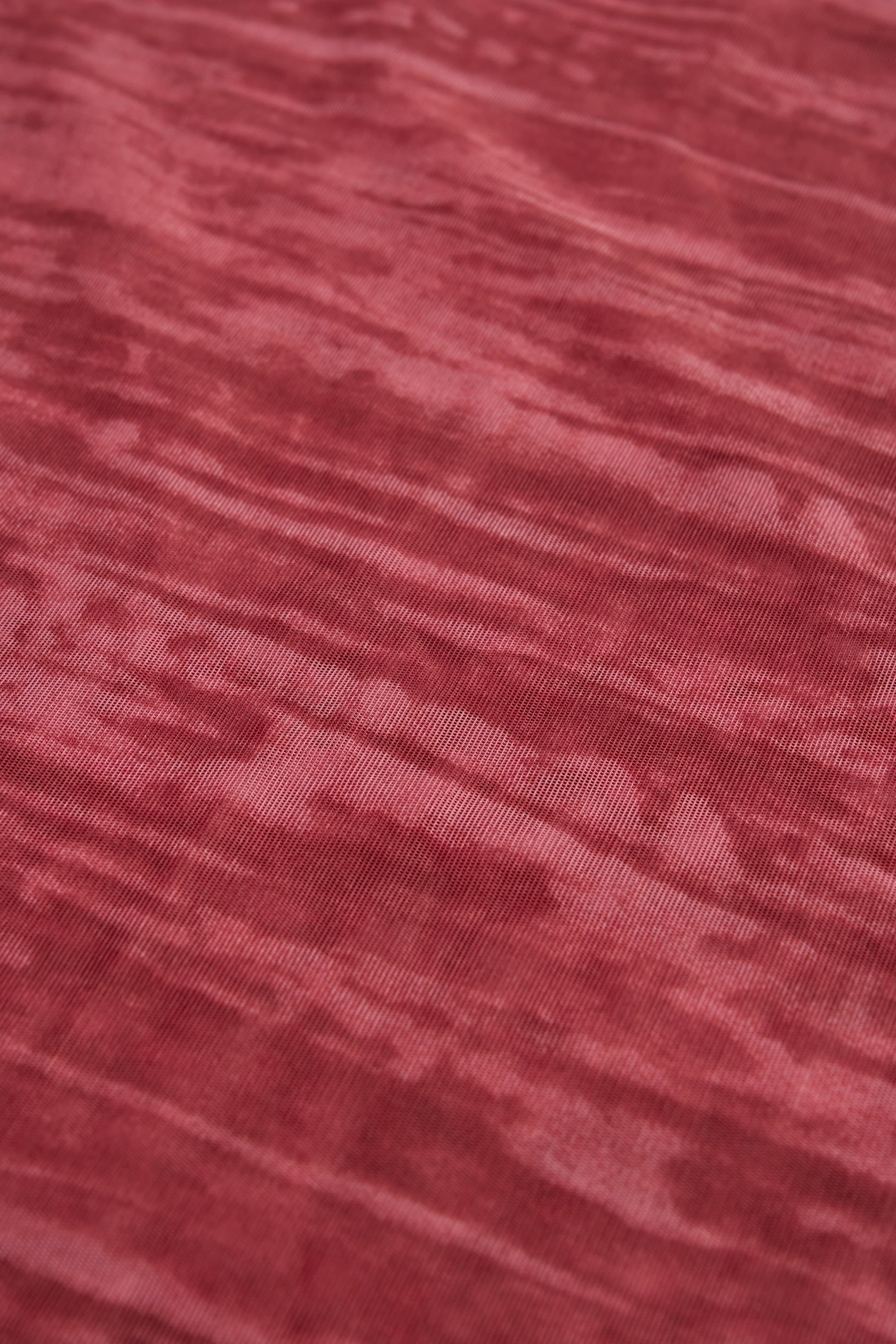 Ruffled Mid-Rise Flared Trousers in Red Print