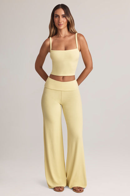 Modal Square-Neck Camisole Top in Lemon Sherbet