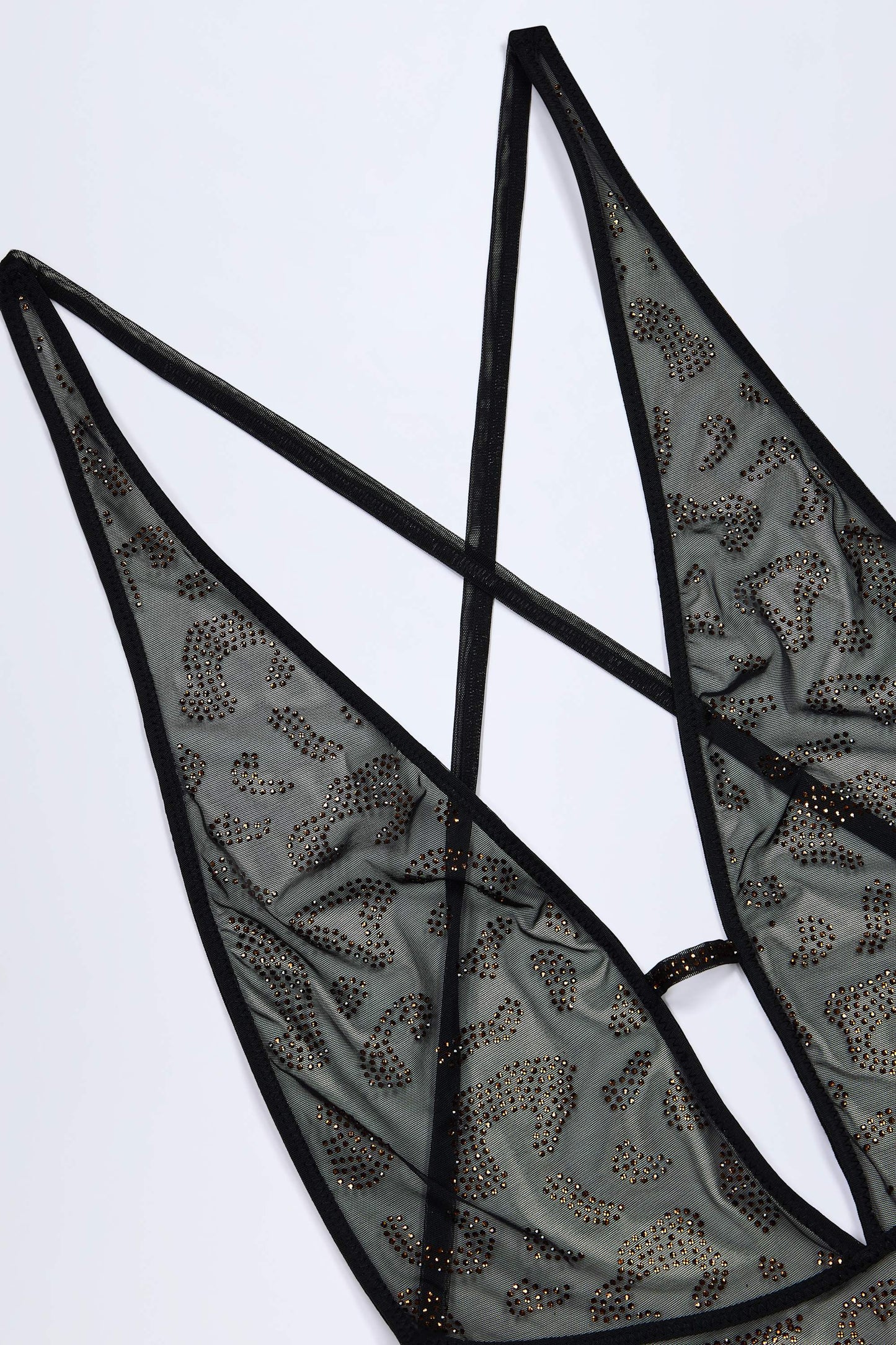 Embellished Backless Maxi Dress in Black