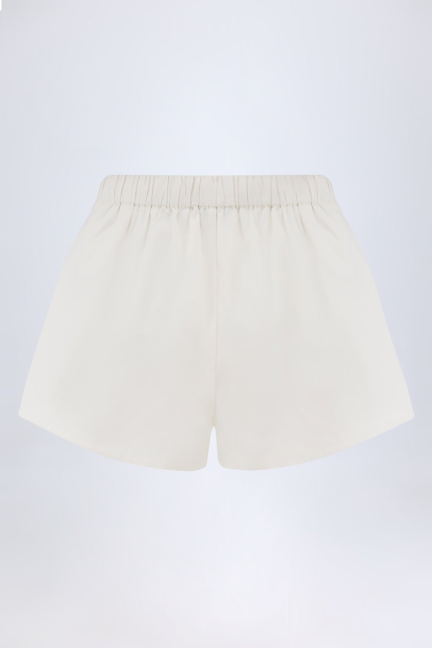 Mid-Rise Cotton-Poplin Shorts in White
