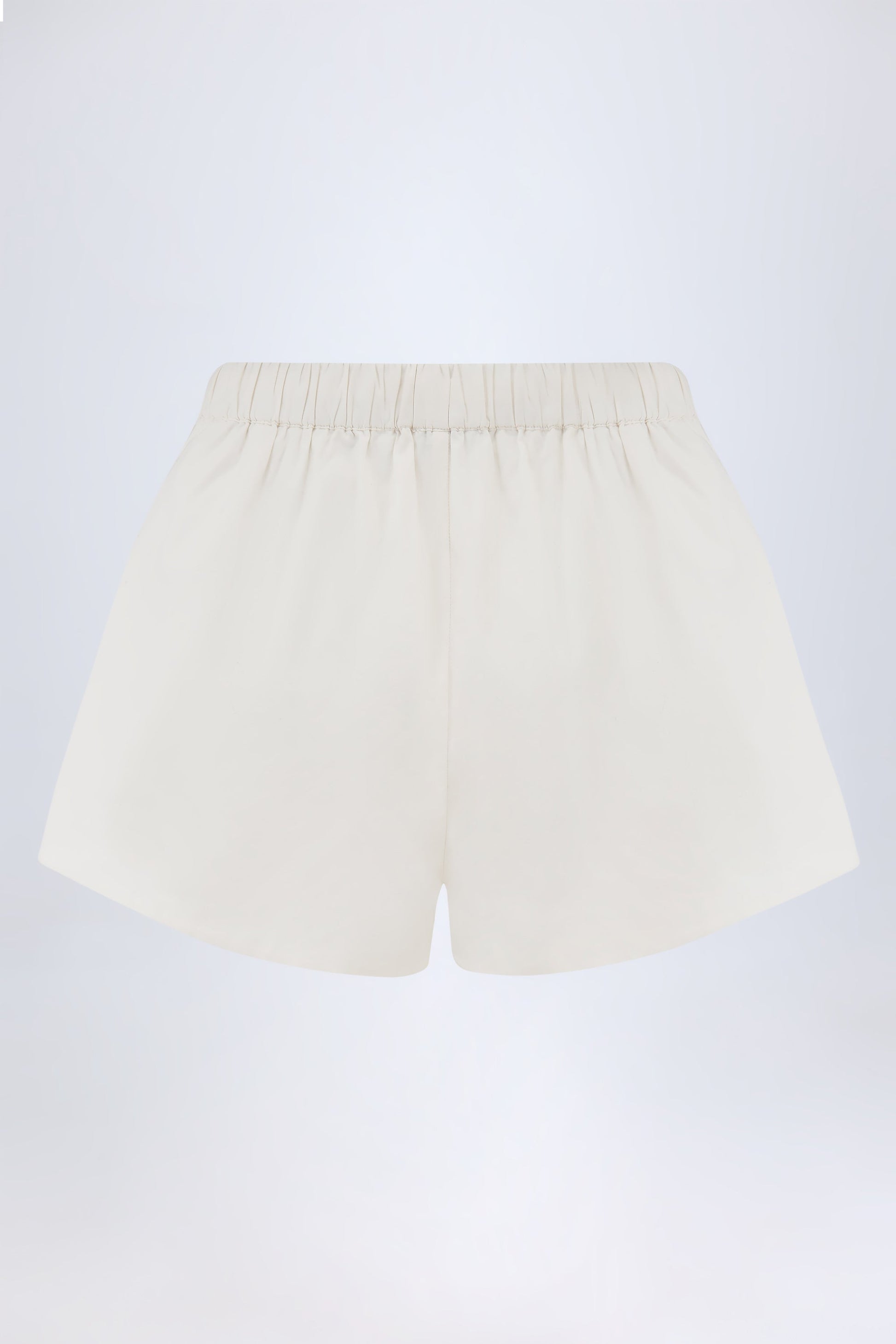 Mid-Rise Cotton-Poplin Shorts in White