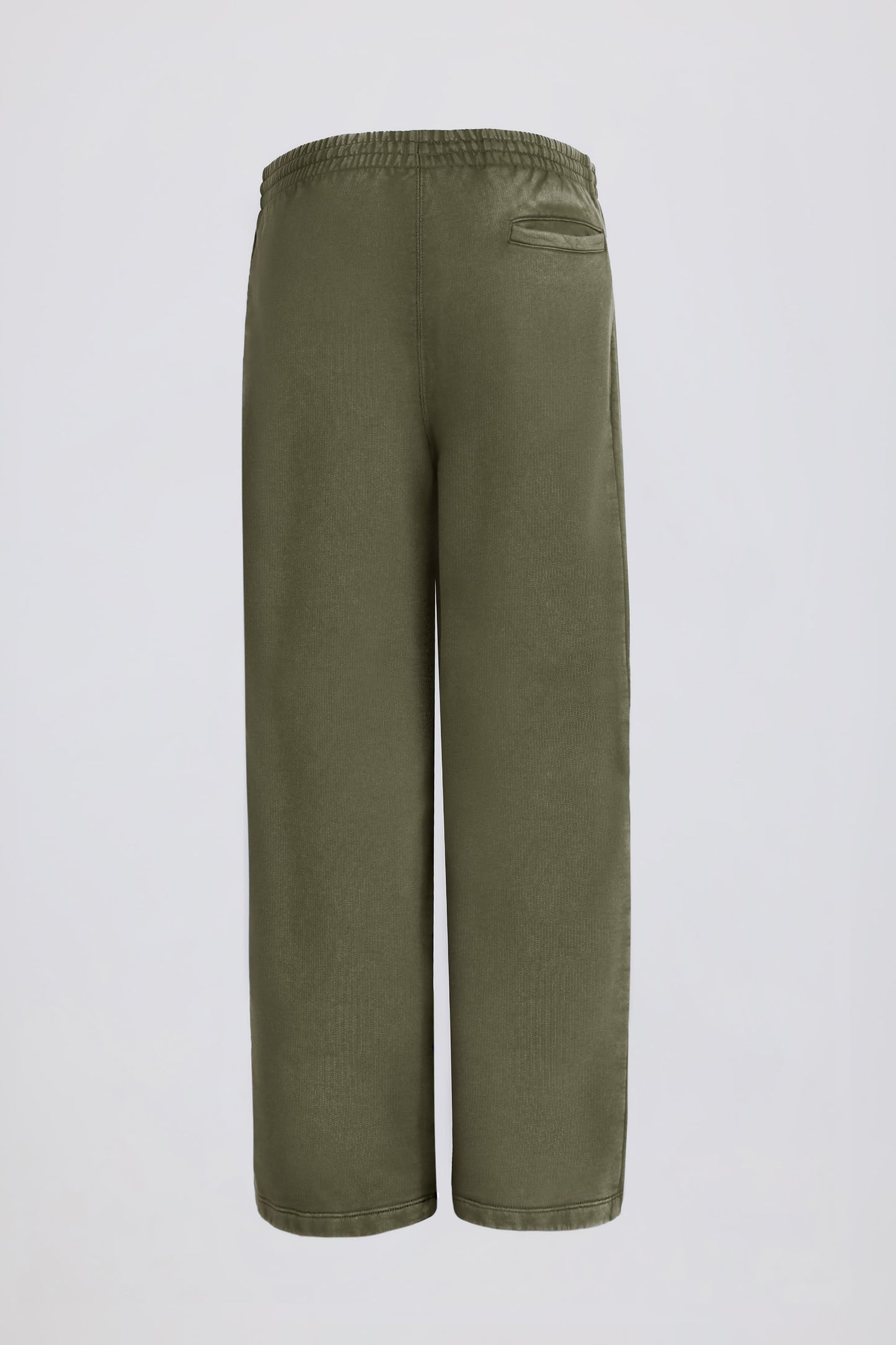 Mid-Rise Wide-Leg Joggers in Light Green