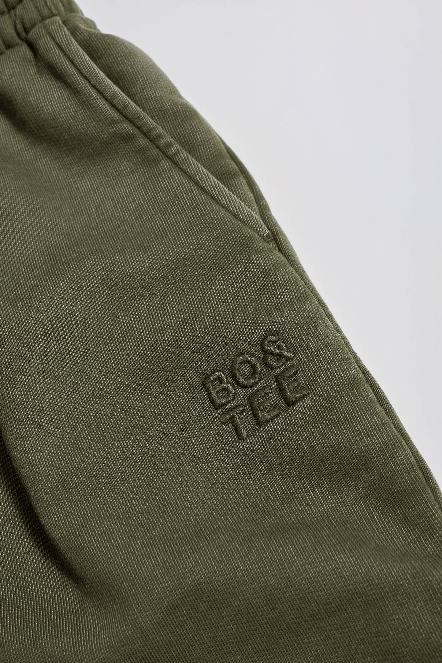 Mid-Rise Wide-Leg Joggers in Light Green