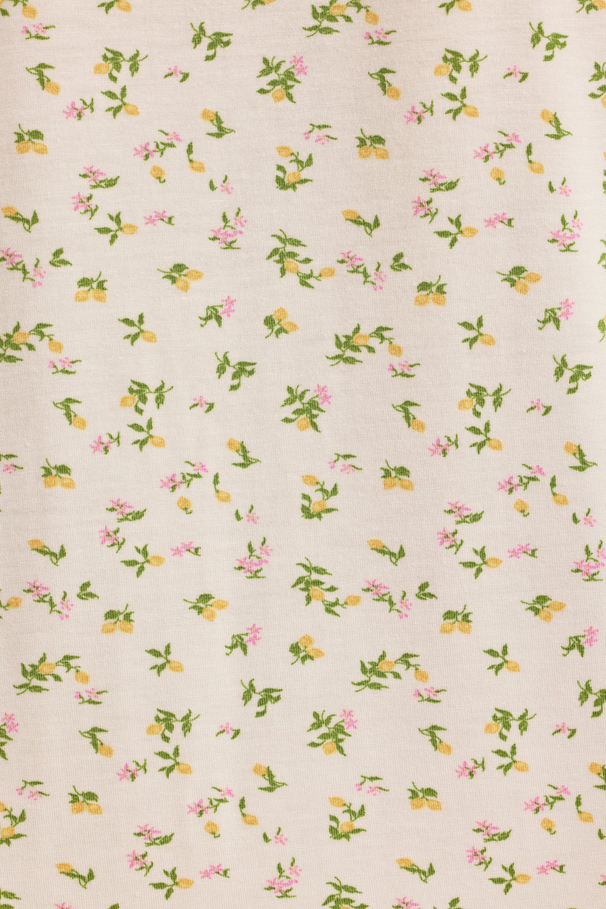 Modal Long-Sleeve Pyjama Top in Lemon Print