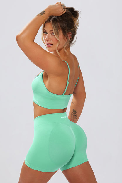 Define Luxe Mini Shorts in Mint