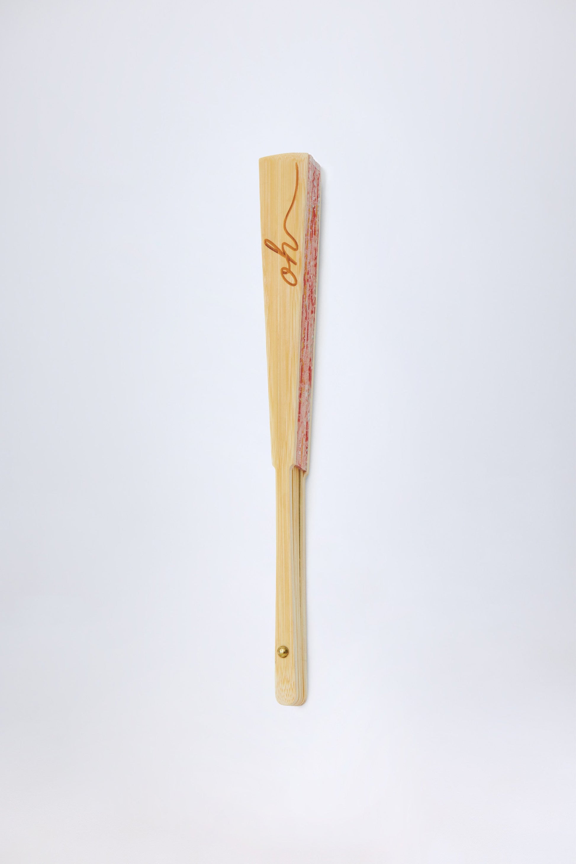 Folding Hand Fan in Pink Coral Artisan